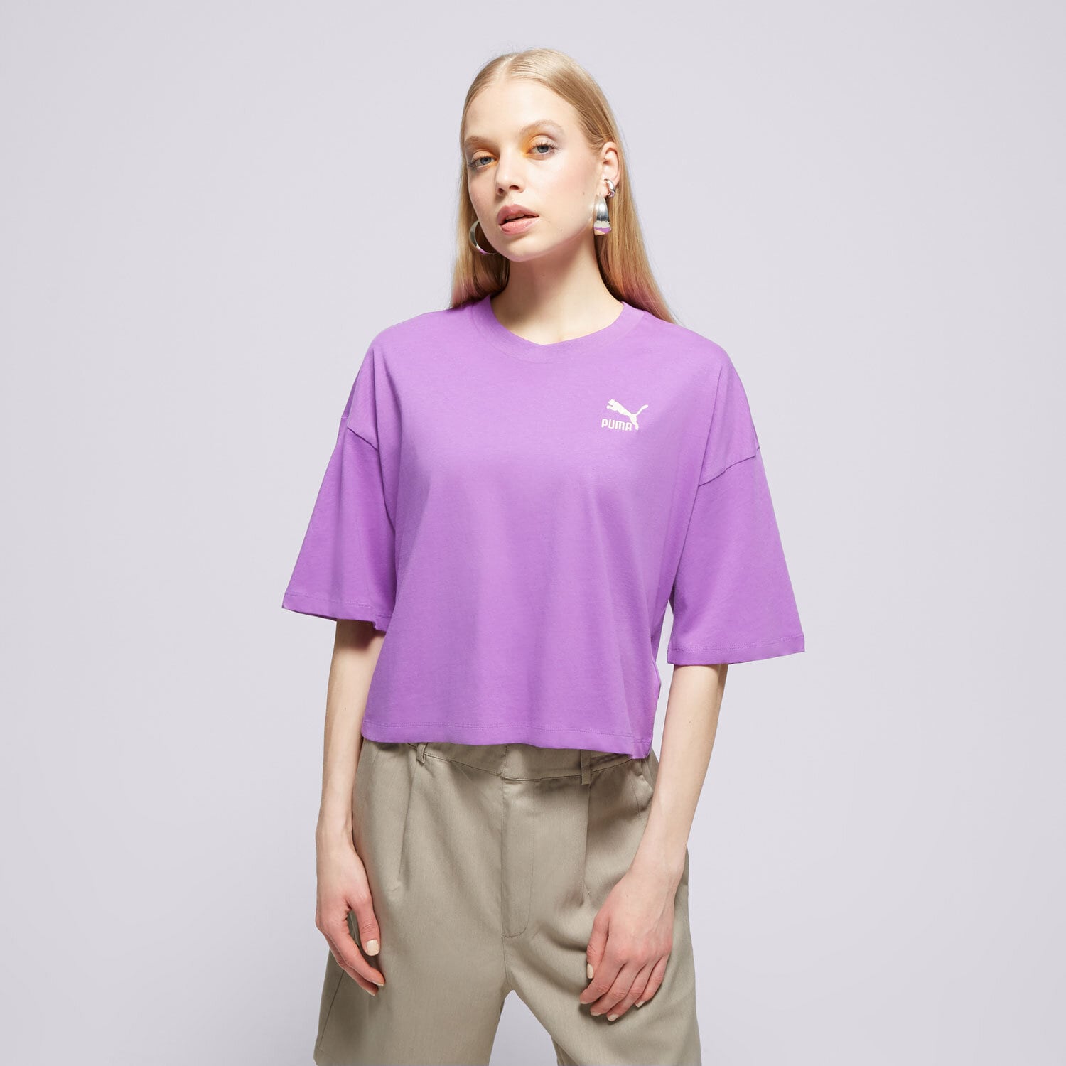 dámské tričko PUMA TRIČKO BETTER CLASSICS OVERSIZED 62422650 FIALOVÁ