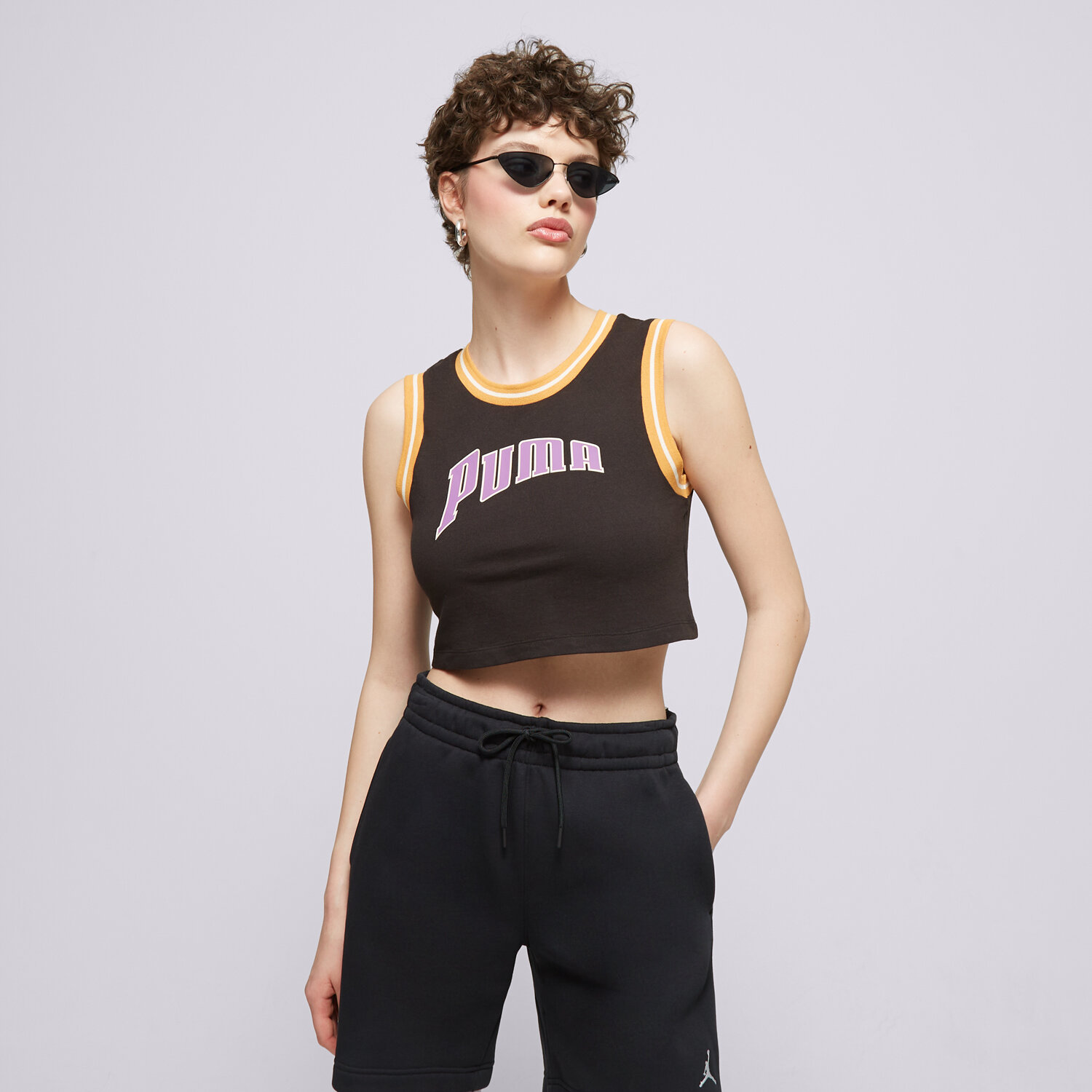 dámské tričko PUMA TRIČKO GRAPHIC CROPPED 62502401 ČERNÁ
