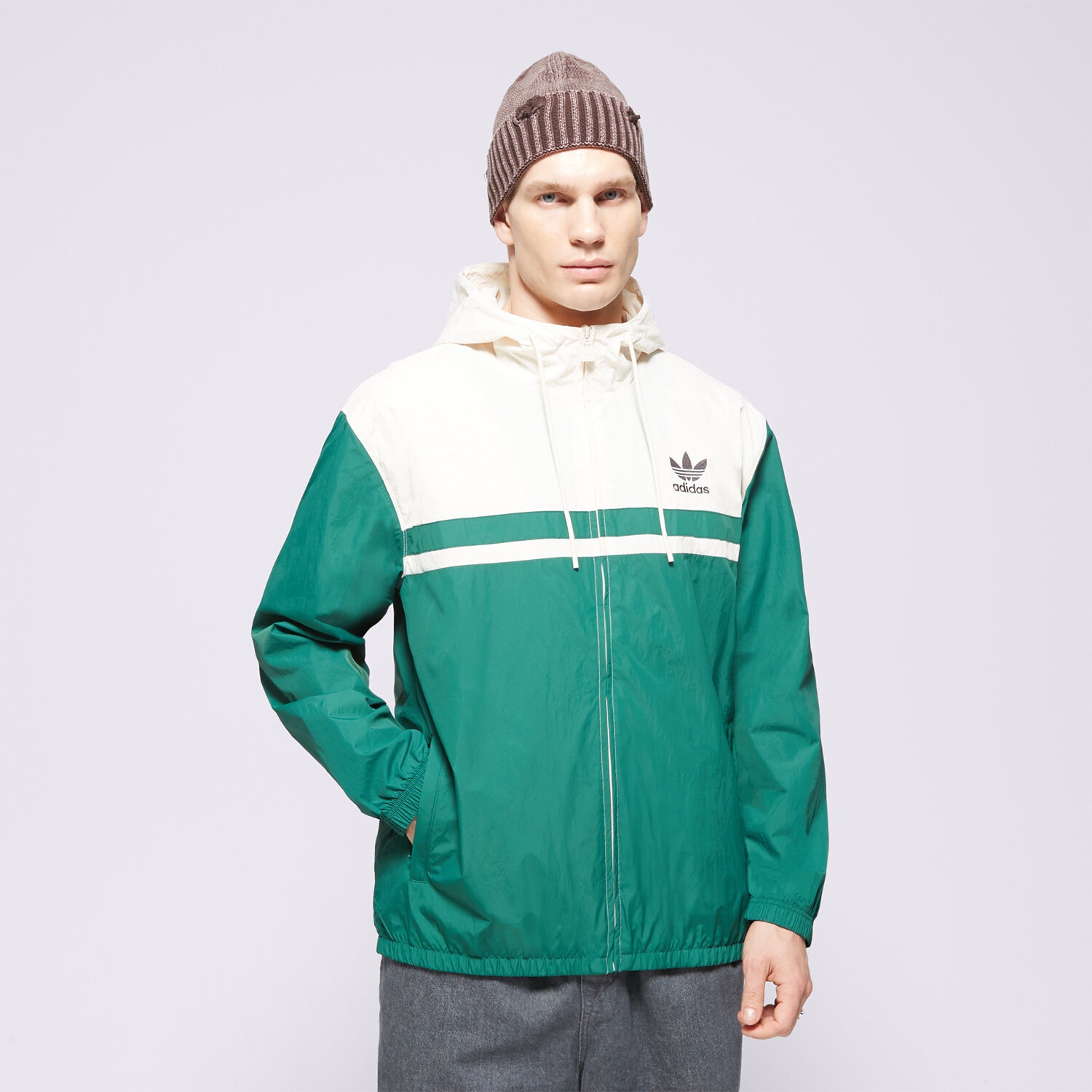 Přechodná bunda pánská (podzimní, jarní) ADIDAS BUNDA WINDBREAKER IU0201 ZELENÁ