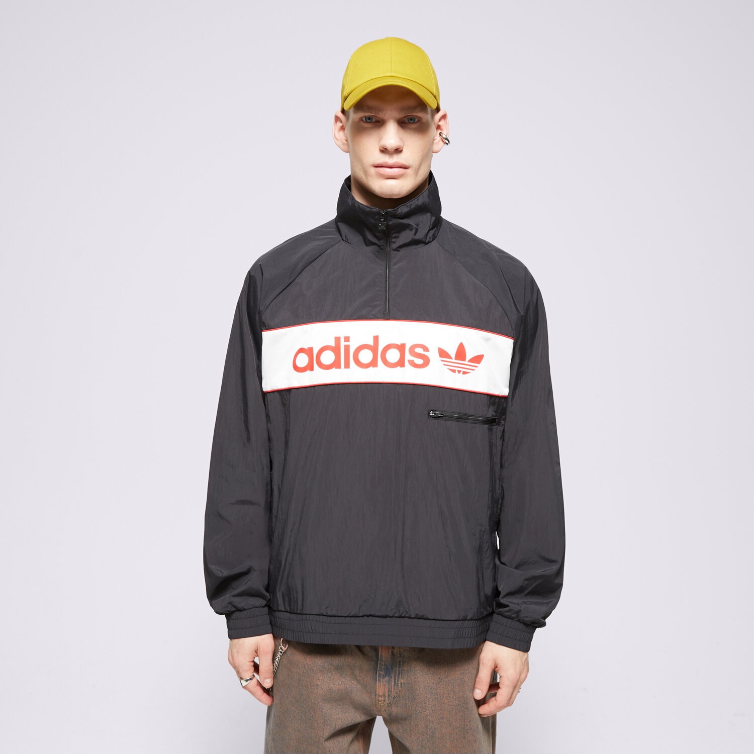 pánská mikina ADIDAS MIKINA WINDBREAKER IS1398 ČERNÁ