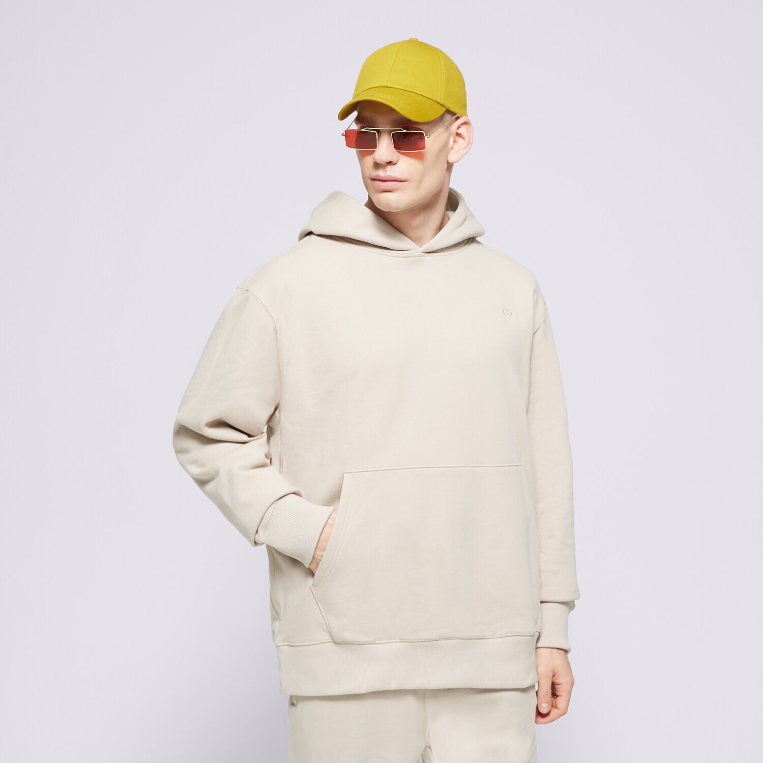 pánská mikina ADIDAS MIKINA S KAPUCÍ C HOODIE FT IR7865 BÉŽOVÁ