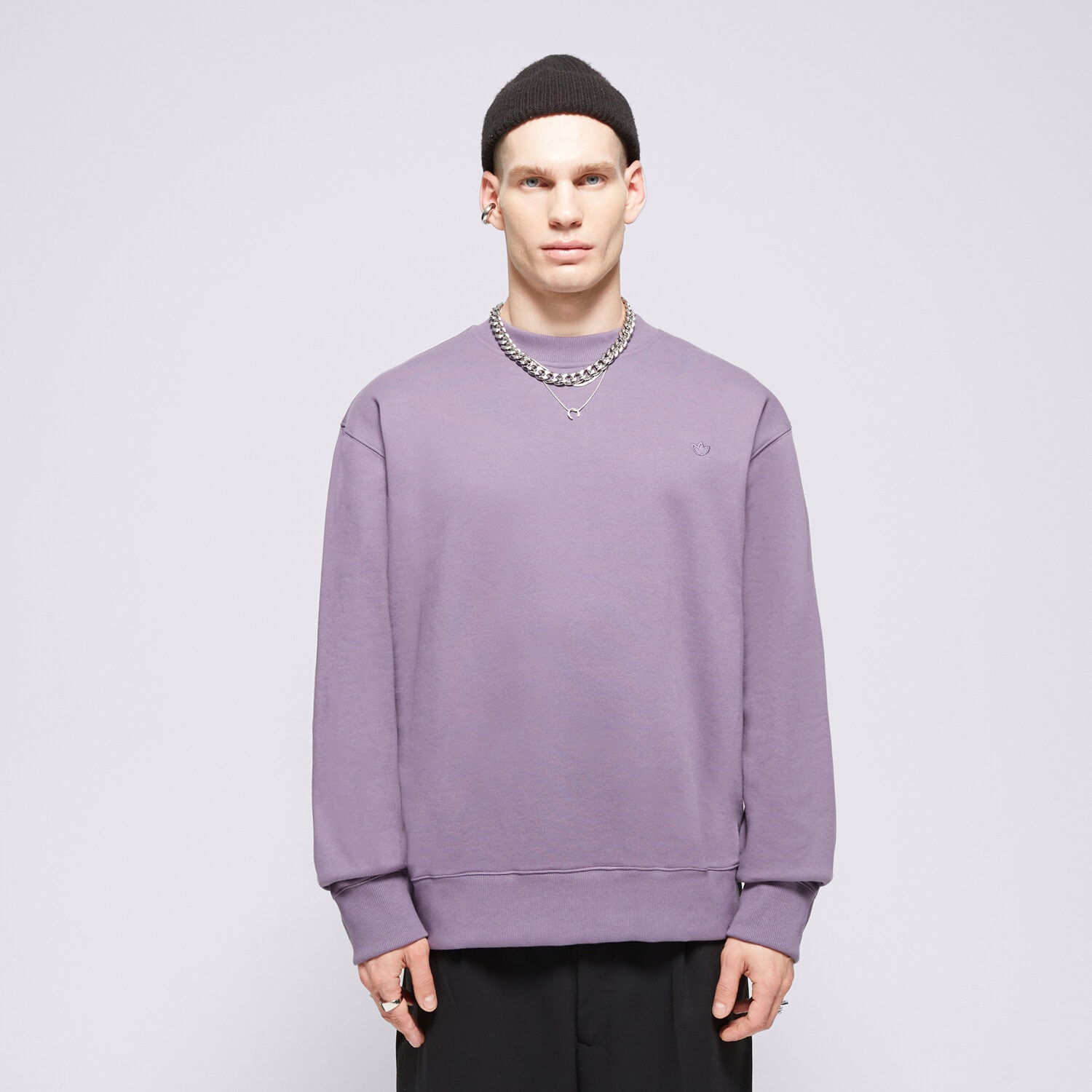 pánská mikina ADIDAS MIKINA C CREW FT IR7918 FIALOVÁ