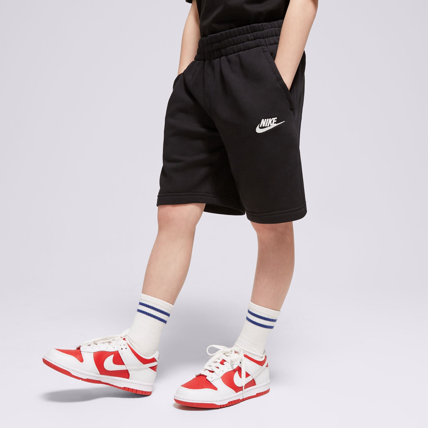 NIKE ŠORTKY  SPORTSWEAR CLUB FLEECE BOY FD3015-010 ČERNÁ