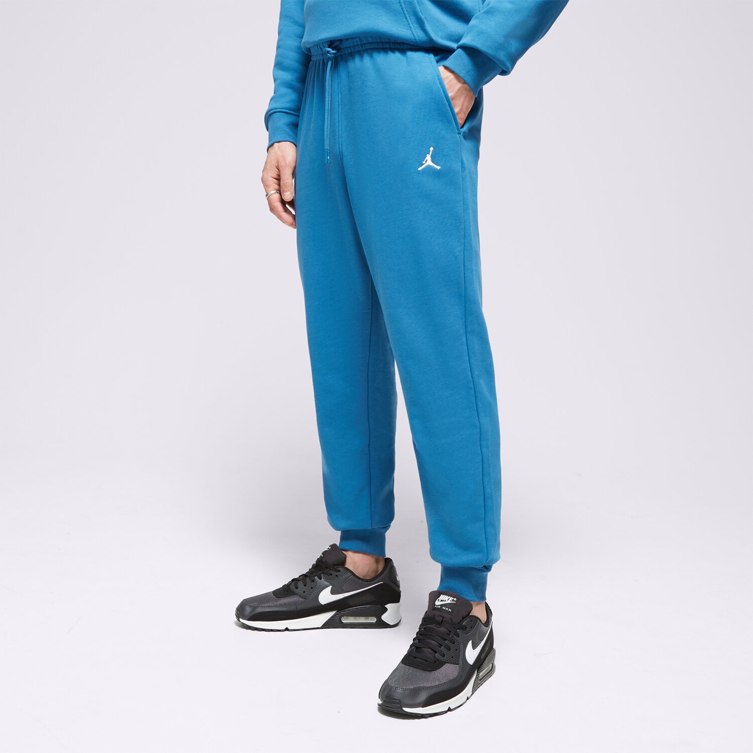 pánské kalhoty KALHOTY  M JORDAN ESS FLC PANT LB FQ7761-457 MODRÁ