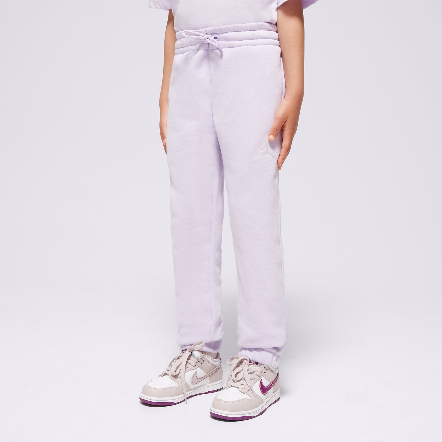 dětské kalhoty JORDAN KALHOTY  ICON PLAY FLC PANT GIRL 45C696-P36 FIALOVÁ