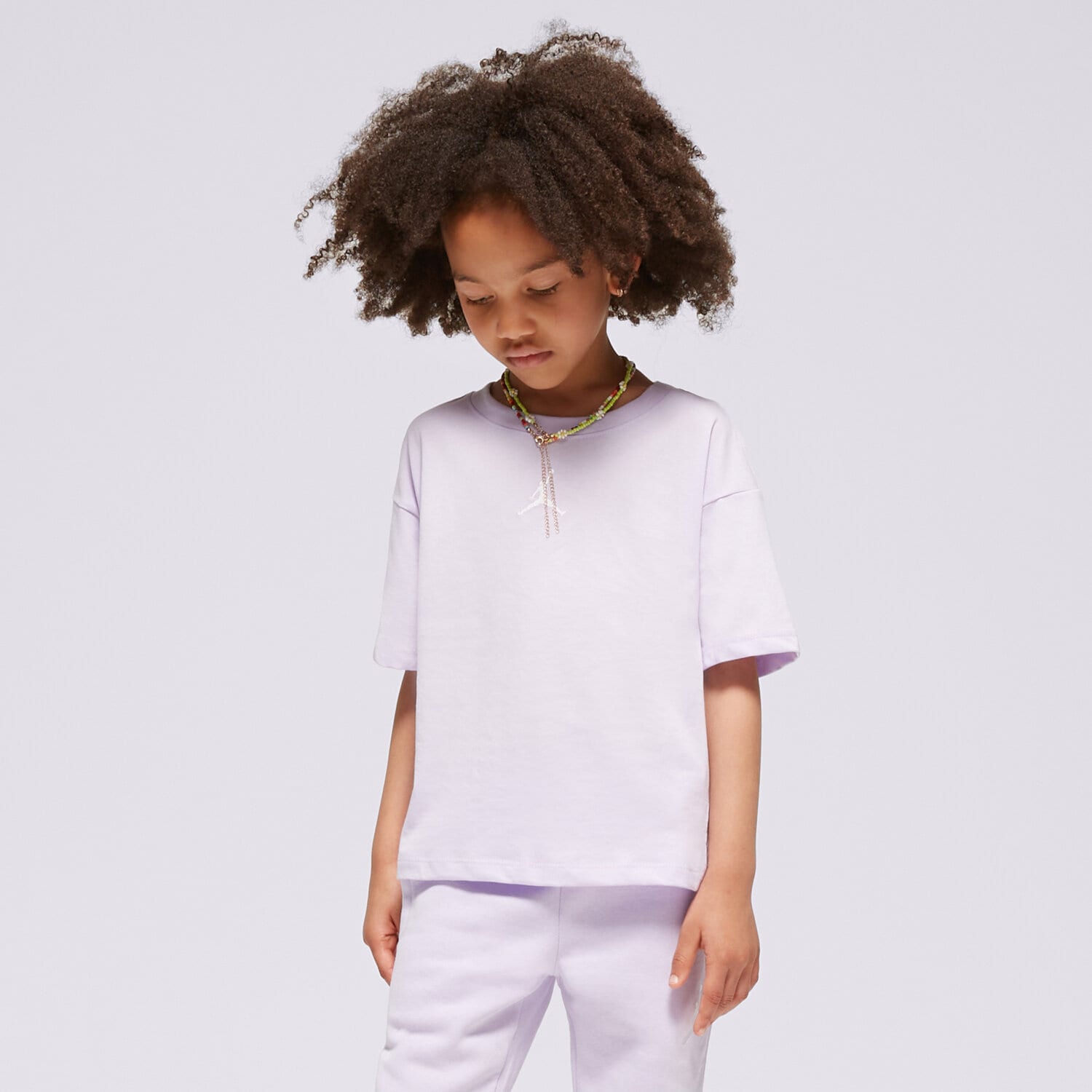 dětské tričko JORDAN TRIČKO JORDAN ESSENTIALS TEE GIRL 45A770-P36 FIALOVÁ