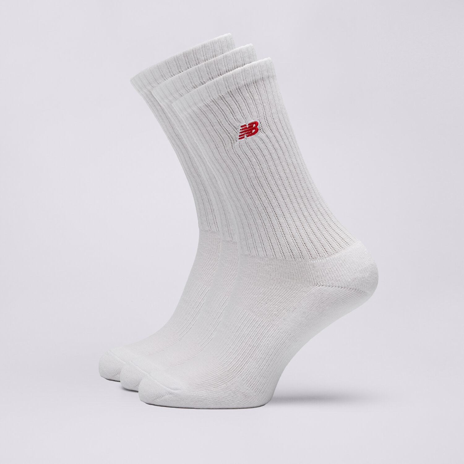 dámské ponožky NEW BALANCE PONOŽKY PATCH LOGO CREW 3 PAIRS LAS33763WT BÍLÁ