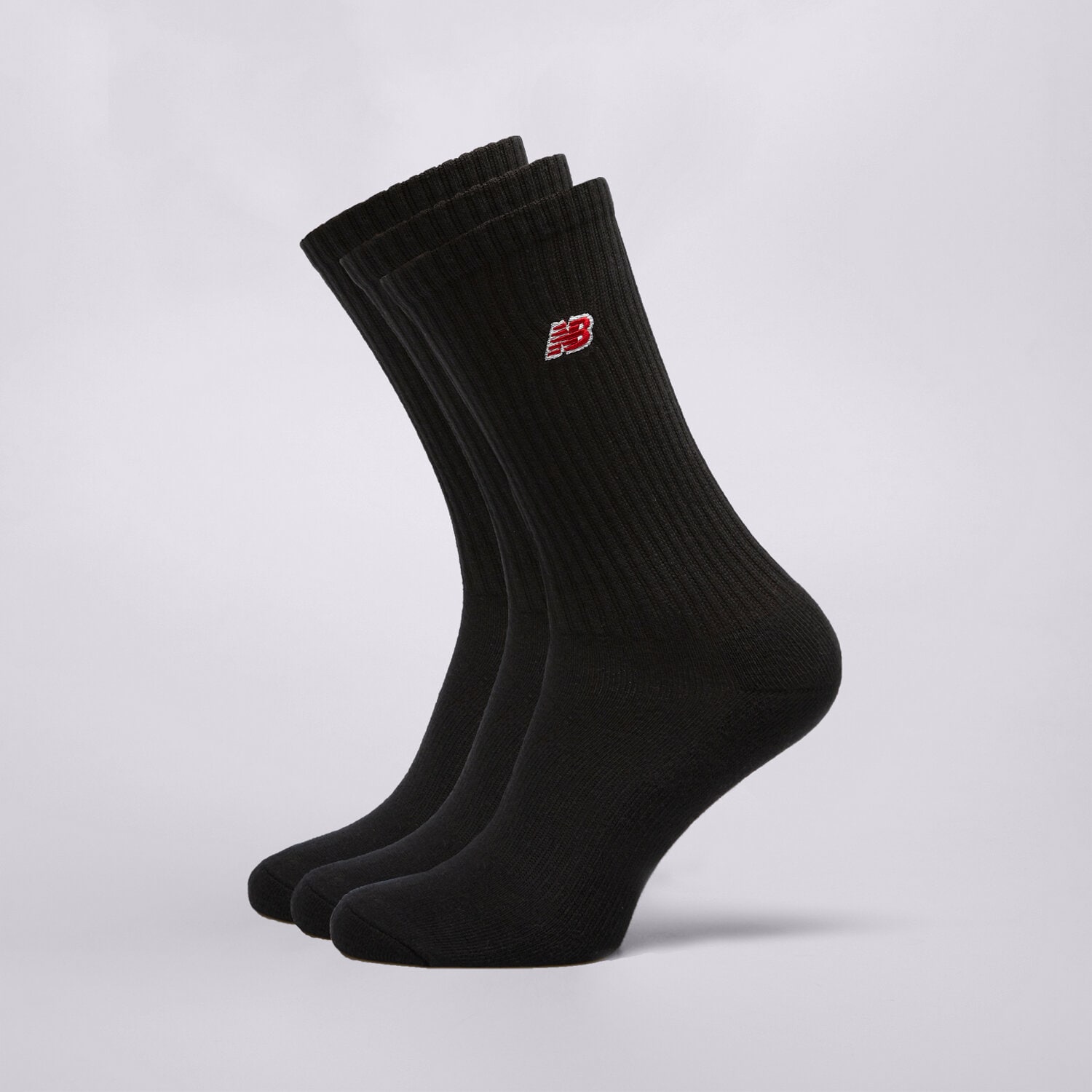 dámské ponožky NEW BALANCE PONOŽKY PATCH LOGO CREW 3 PAIRS LAS33763BK ČERNÁ