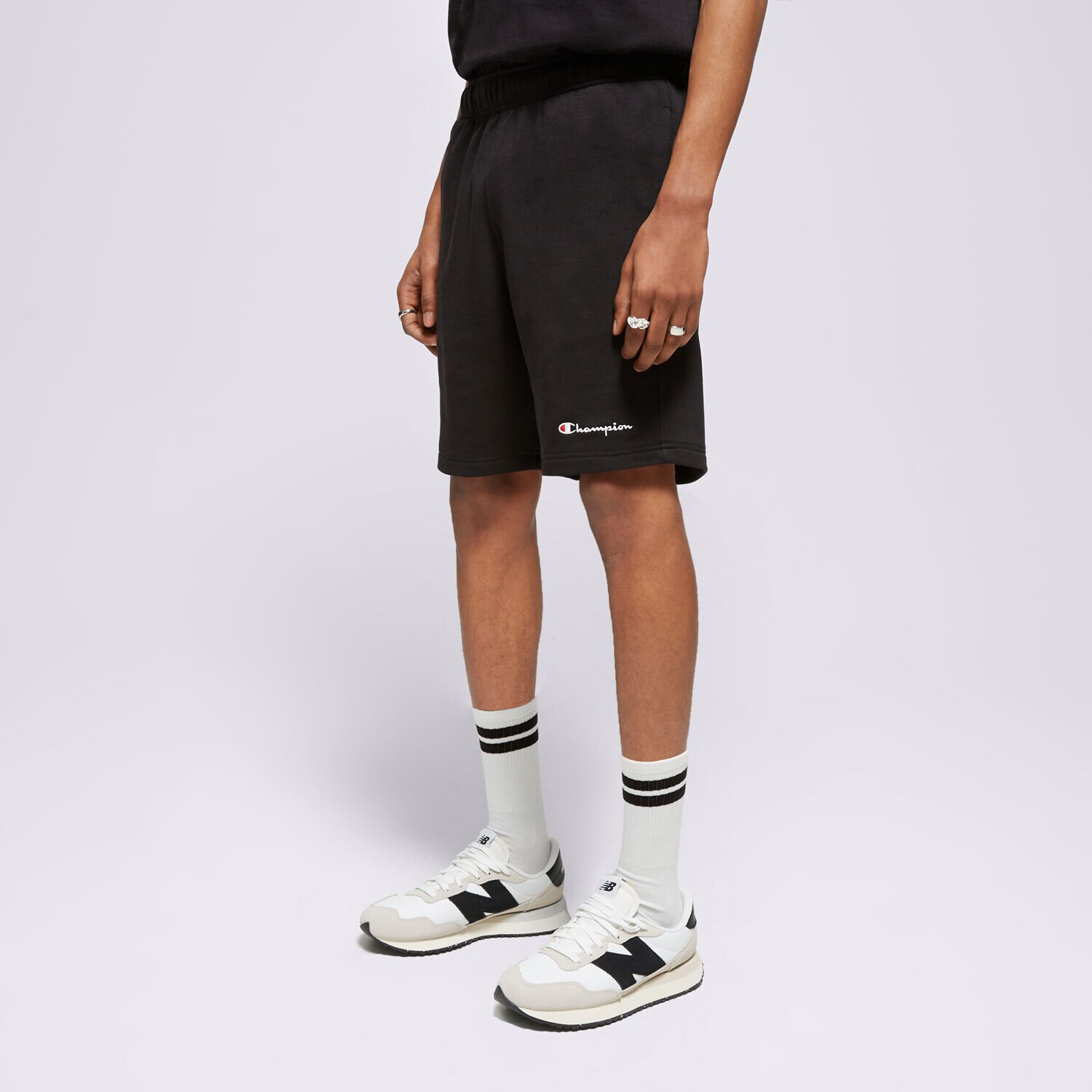 pánské kraťasy CHAMPION ŠORTKY  BERMUDA 219906KK001 ČERNÁ