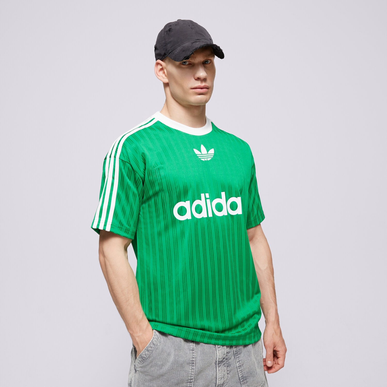 pánské tričko ADIDAS TRIČKO ADICOLOR POLY T IM9457 ZELENÁ