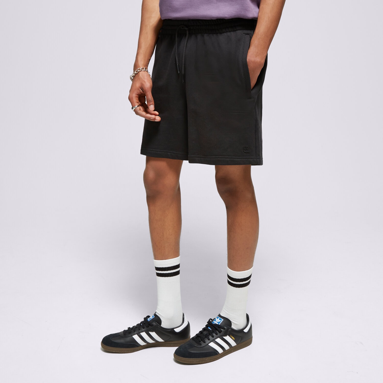 pánské kraťasy ADIDAS ŠORTKY  P ESS SHORT FT IB2014 ČERNÁ