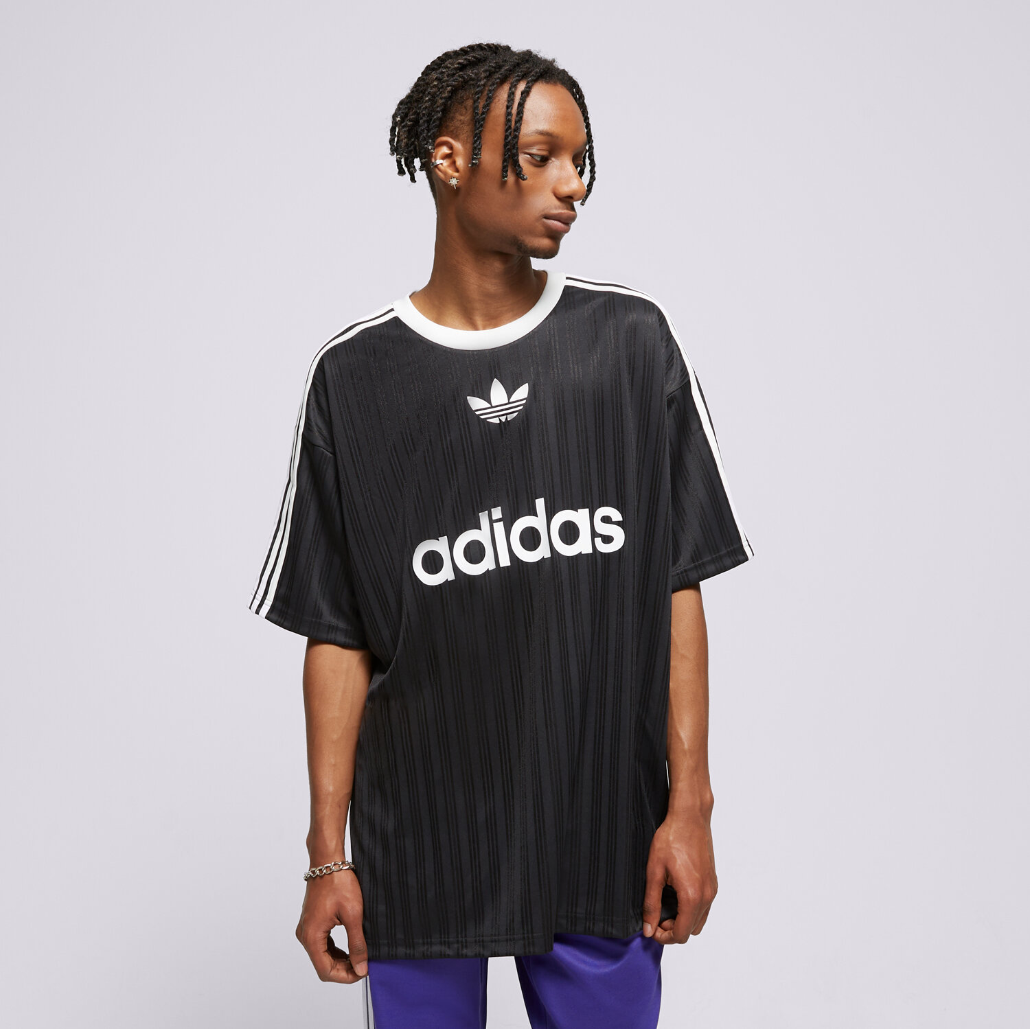 pánské tričko ADIDAS TRIČKO ADICOLOR POLY T IU2341 ČERNÁ