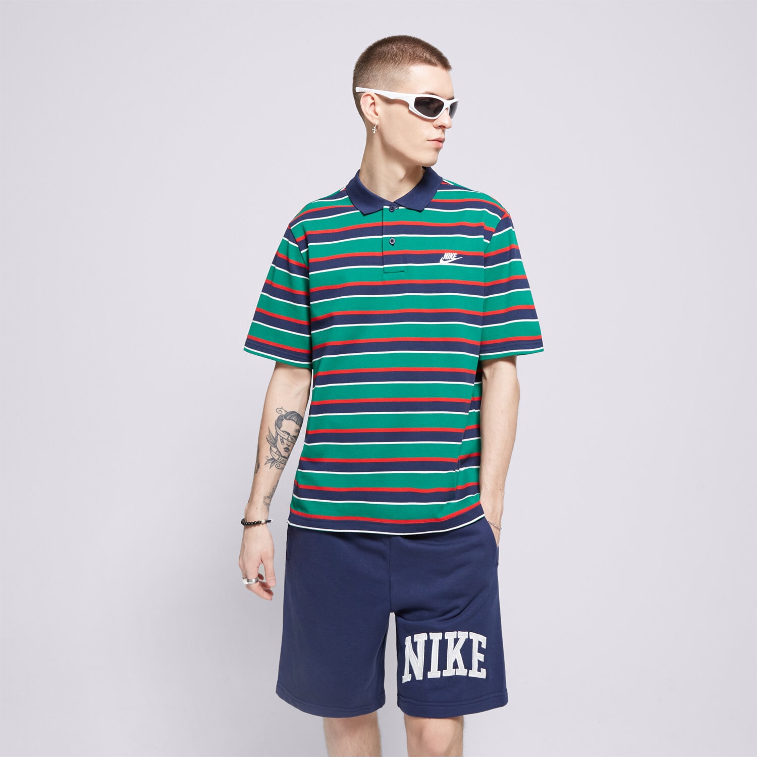 pánské polo tričko NIKE TRIČKO M NK CLUB STRIPE TRIČKO FN3896-410 VÍCEBAREVNÁ