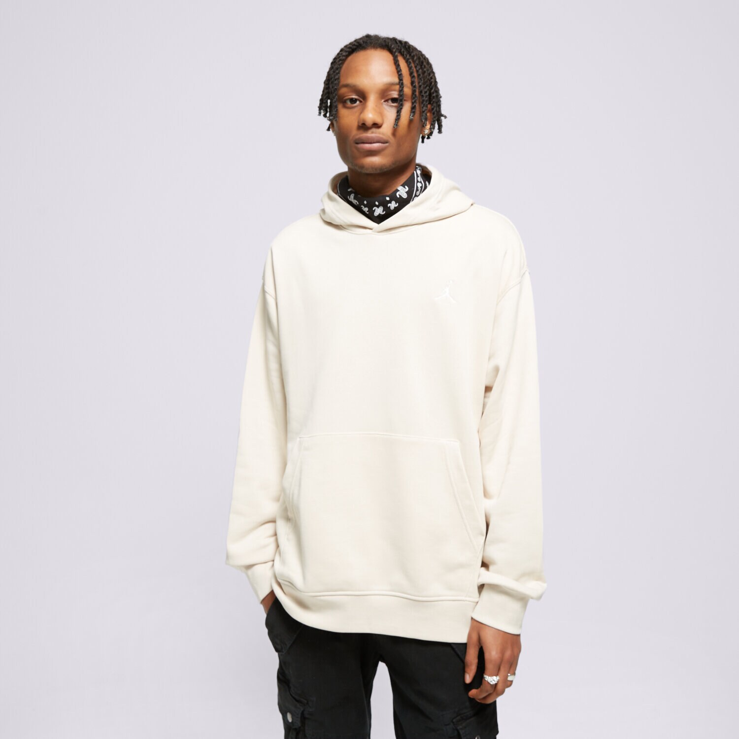 pánská mikina MIKINA S KAPUCÍ M JORDAN ESS FLC PO LB FQ3678-203 BÉŽOVÁ