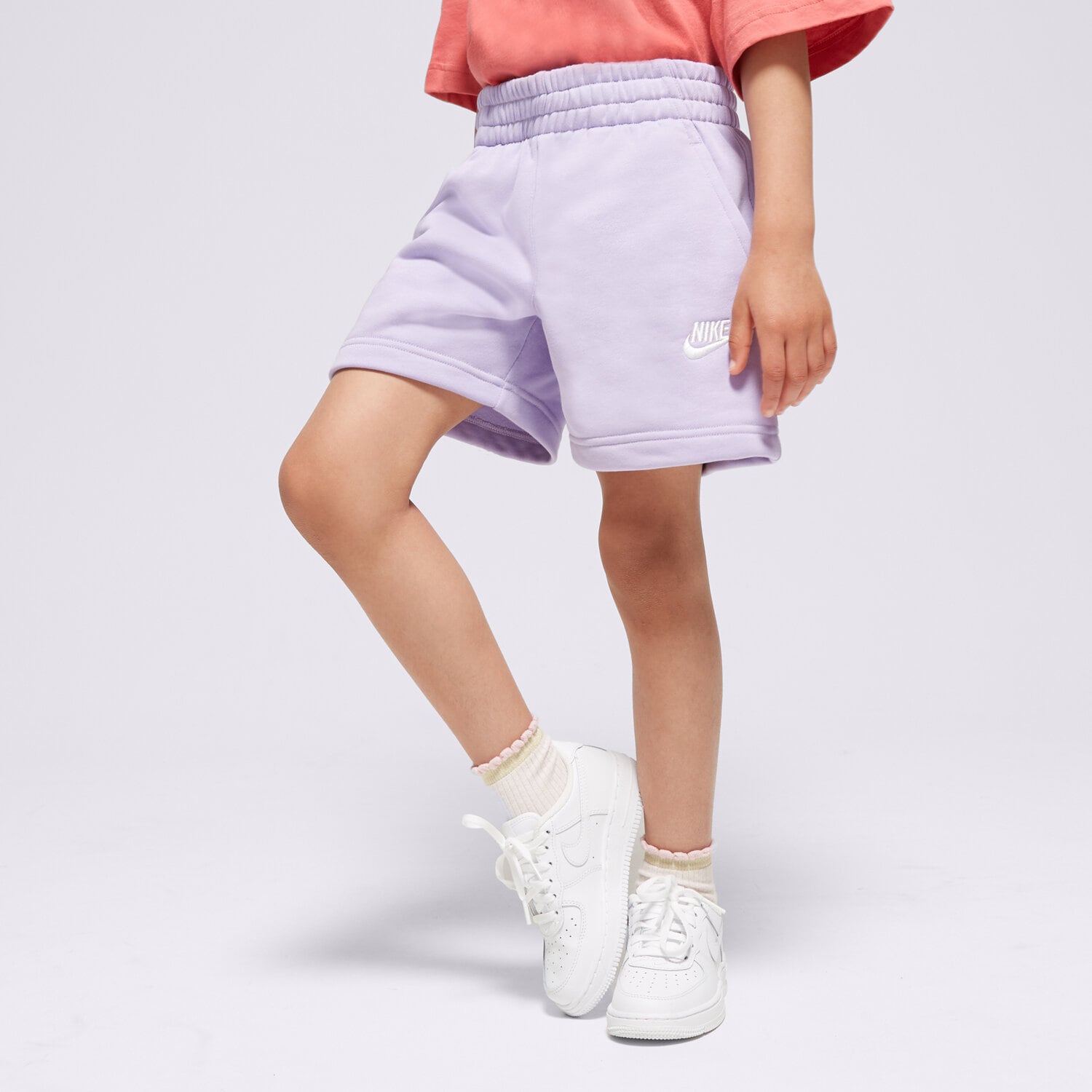 NIKE ŠORTKY  SPORTSWEAR CLUB FLEECE GIRL FD2919-515 FIALOVÁ