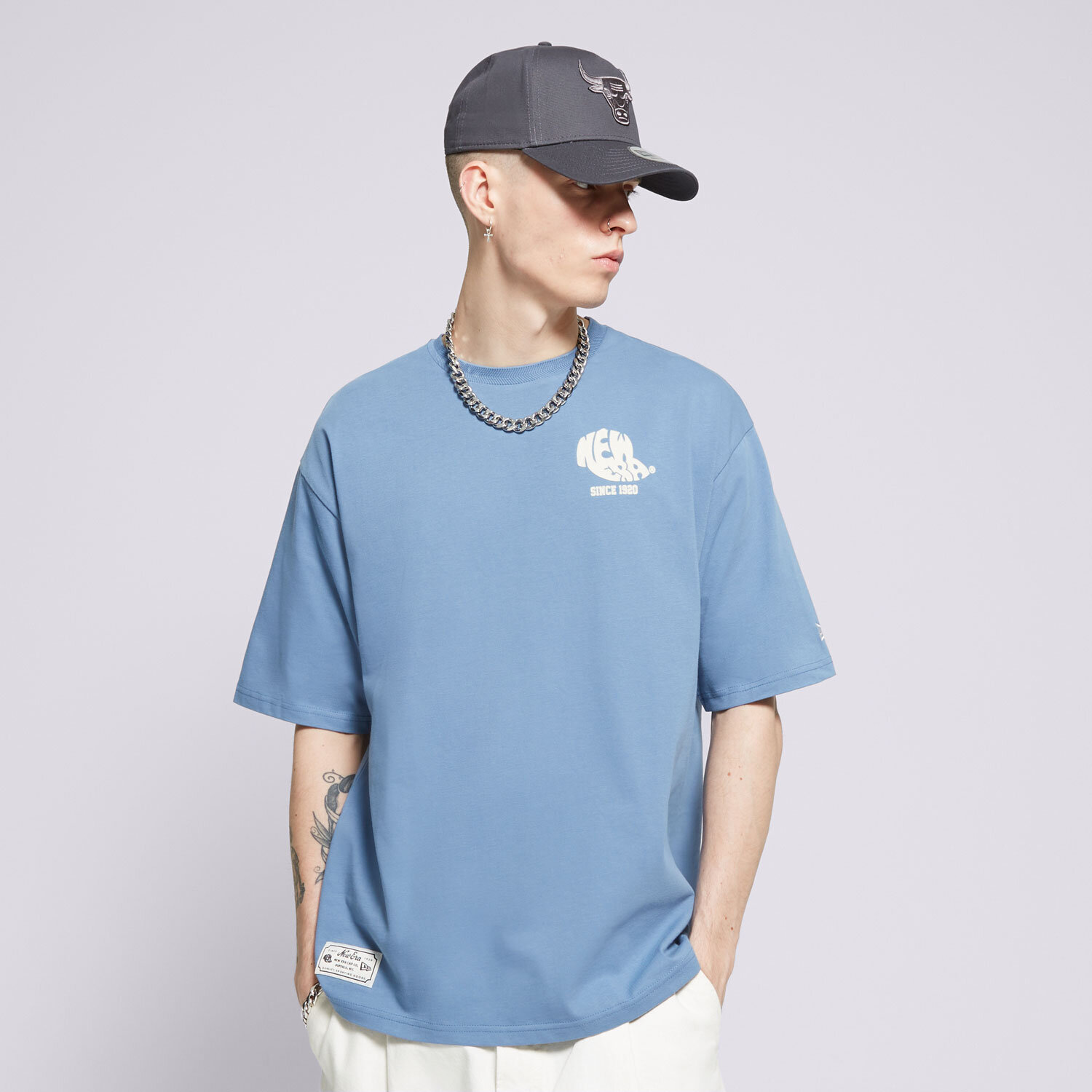 pánské tričko NEW ERA TRIČKO NE GRPHC BP OS NONE 60502646 MODRÁ