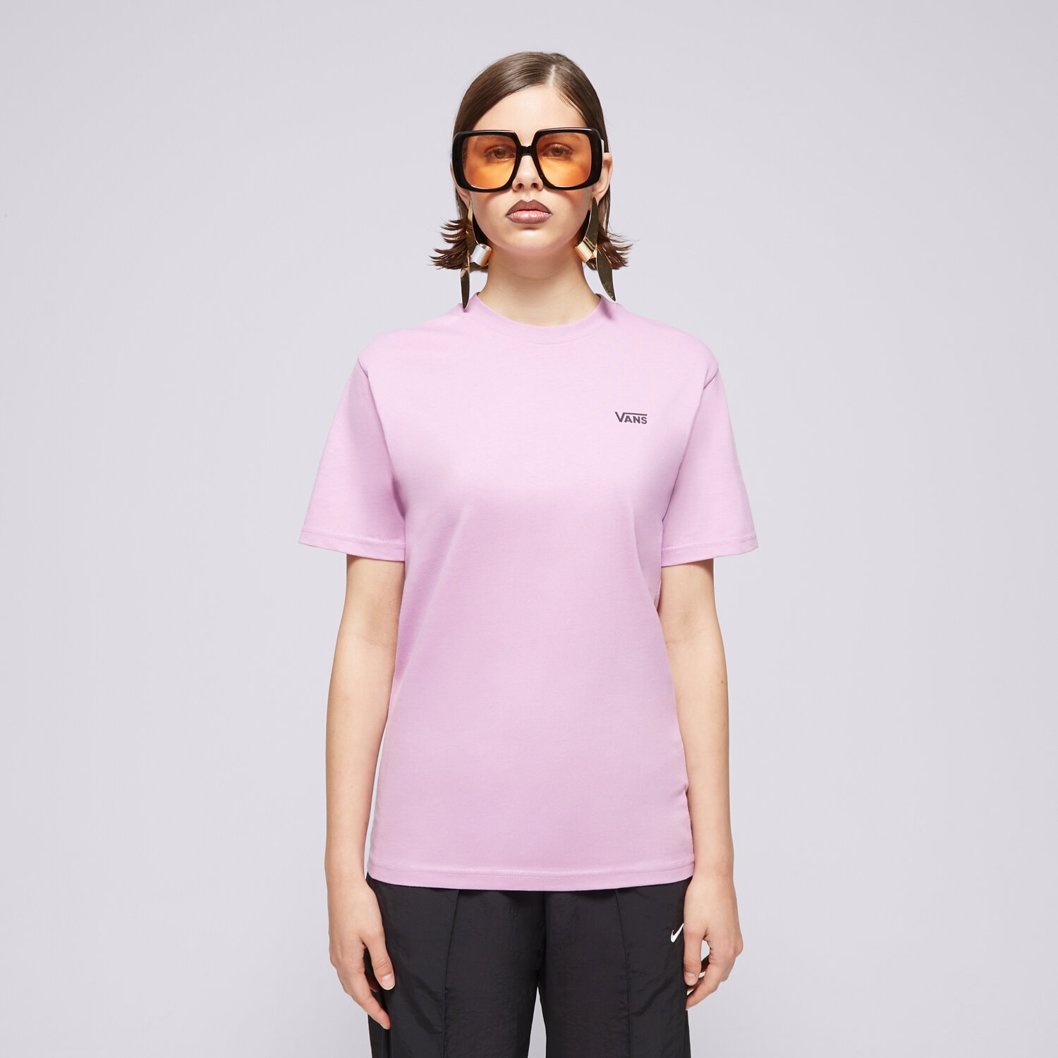 dámské tričko VANS TRIČKO LEFT CHEST LOGO VN0A7RSRCR31 FIALOVÁ