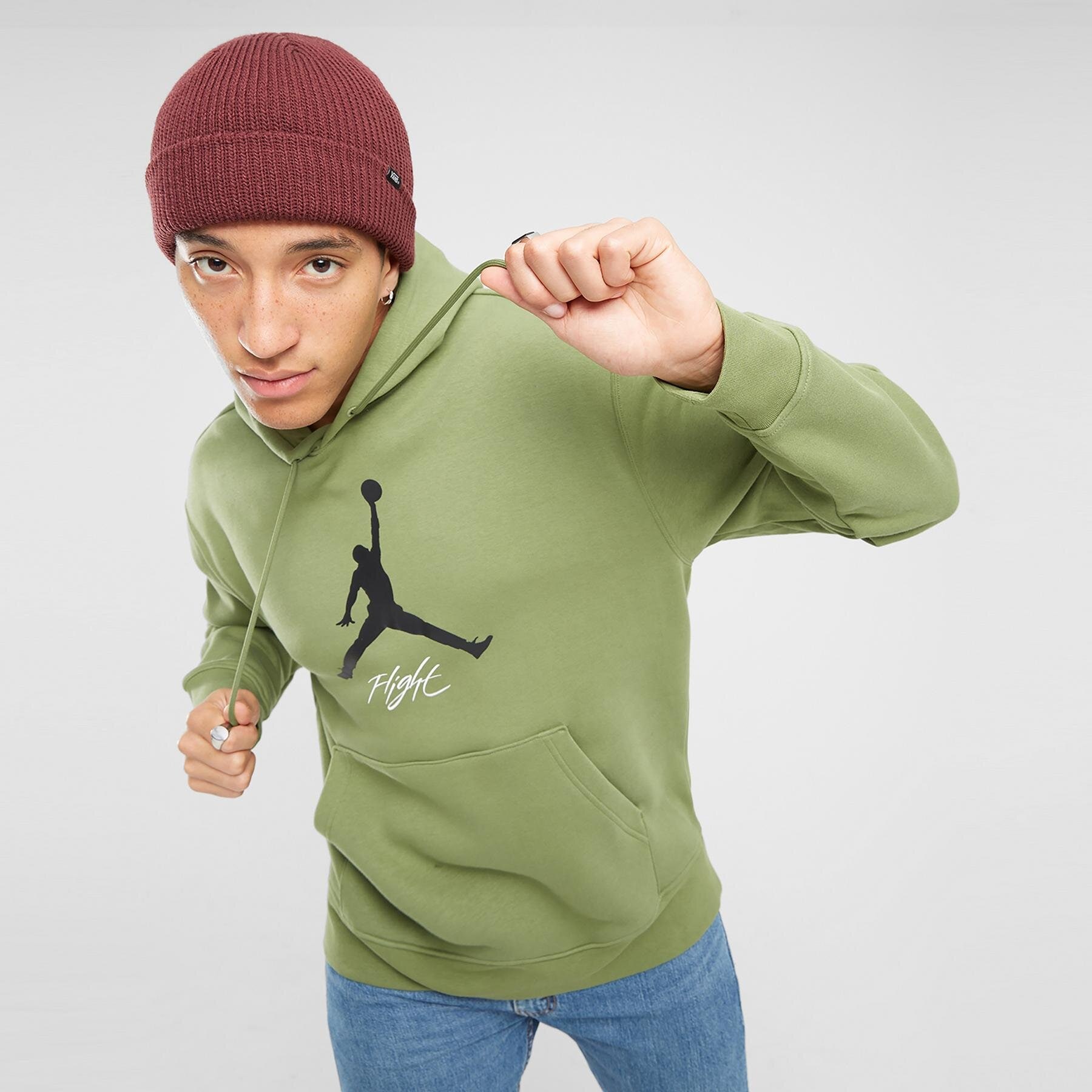 pánská mikina JORDAN MIKINA S KAPUCÍ M J ESS GFX PO HOODIE FD7545-340 ZELENÁ