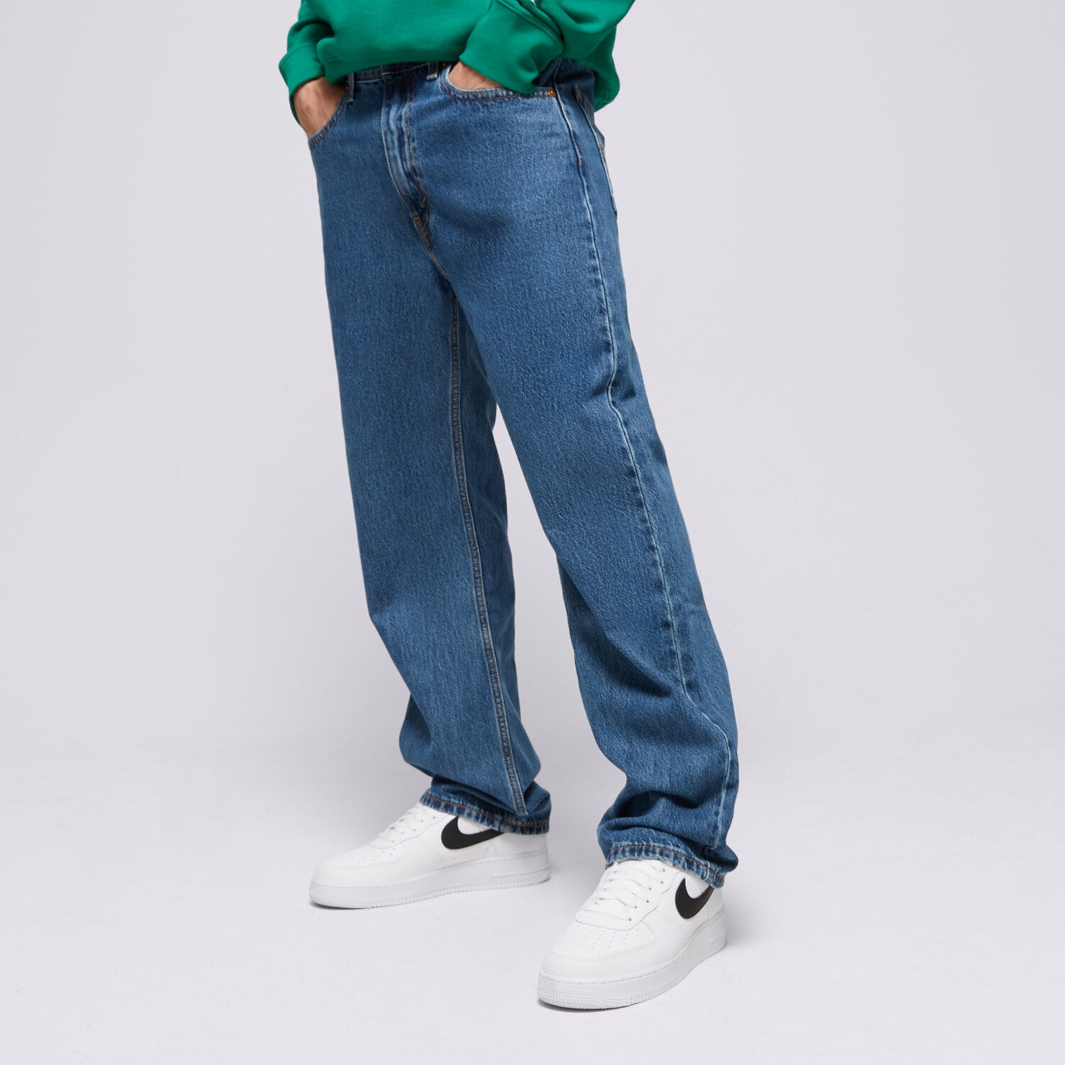 pánské kalhoty LEVI'S KALHOTY  565 97 LOOSE STRAIGHT MED INDIGO A7221-0000 MODRÁ