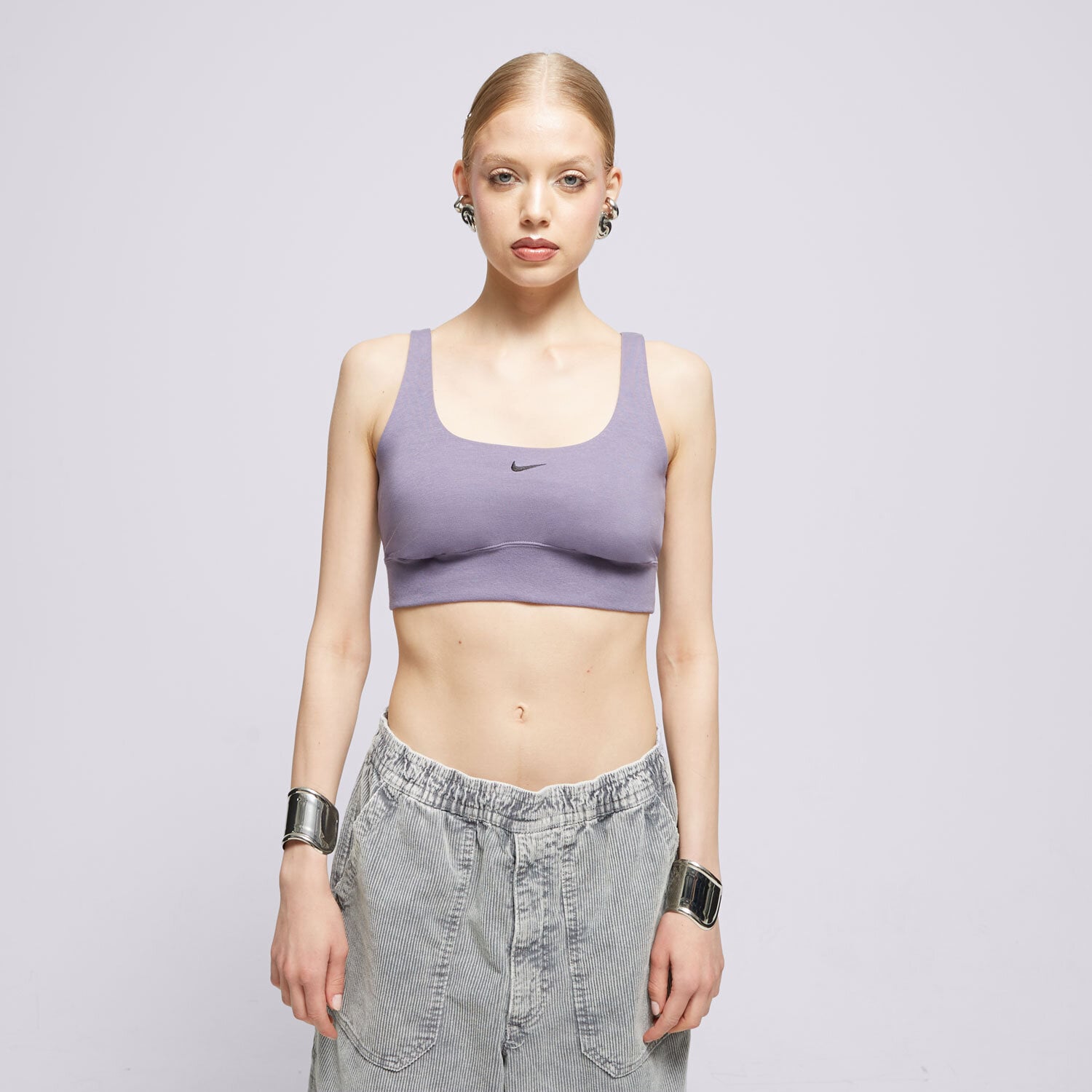 dámský top NIKE TOP W NSW NK CHLL FT CRP TOP FN2832-509 FIALOVÁ