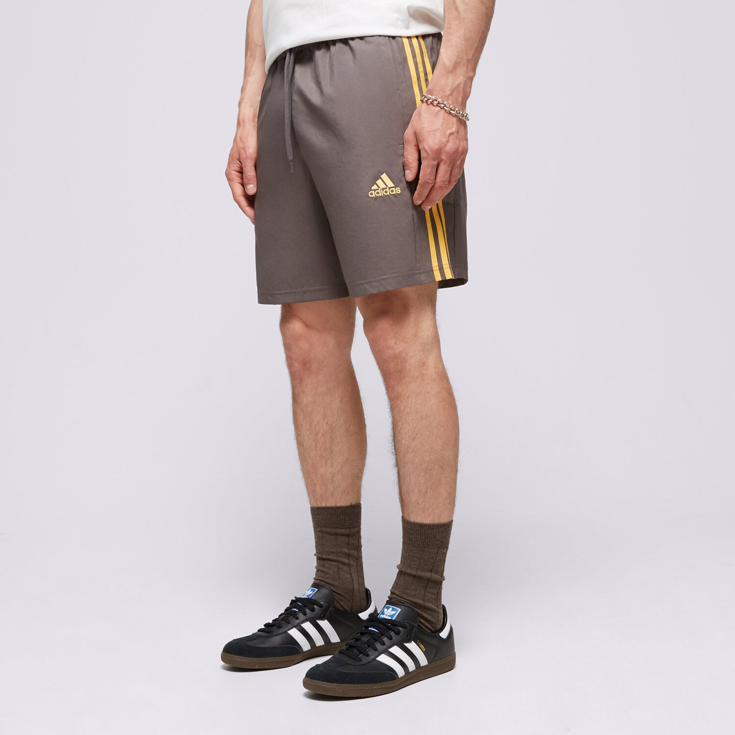 pánské kraťasy ADIDAS ŠORTKY  M 3S CHELSEA IS1394 HNĚDÁ