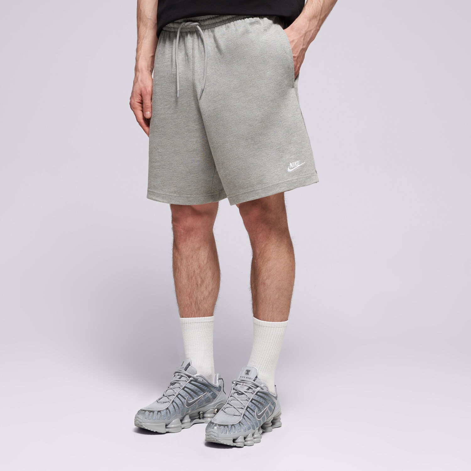pánské kraťasy NIKE ŠORTKY  CLUB KNIT FQ4359-063 ŠEDÁ