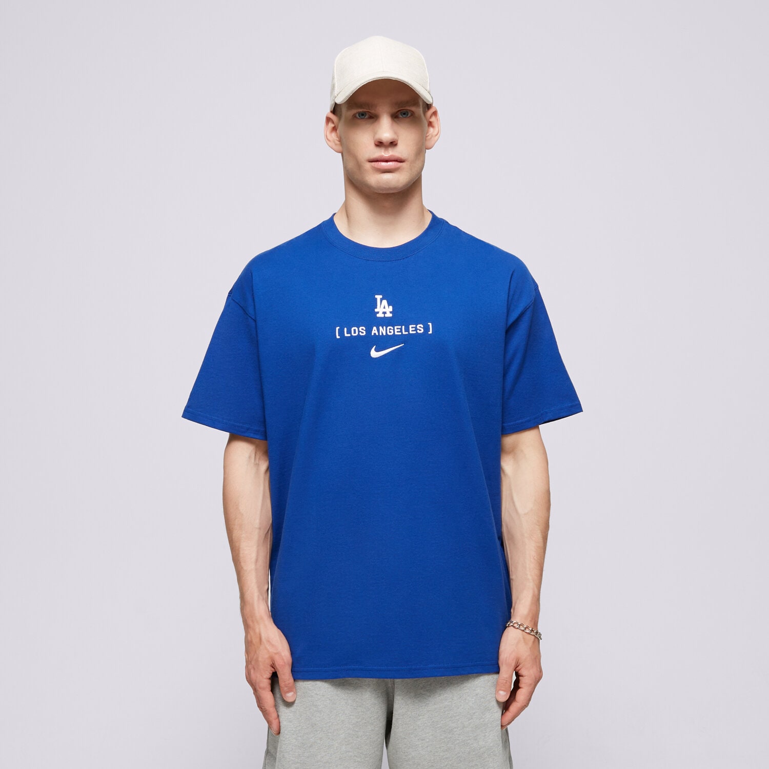 pánské tričko NIKE TRIČKO LOS ANGELES DODGERS MLB 01AY-4EW-LD-JNS MODRÁ