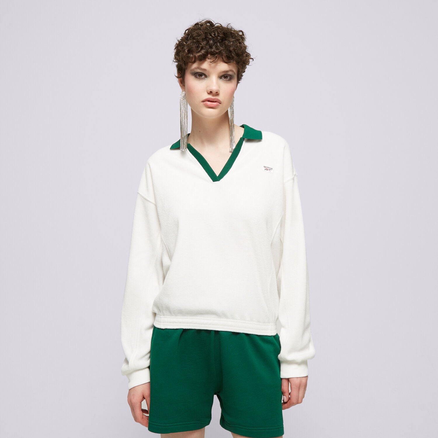 dámská mikina REEBOK MIKINA CL Q2 CS COVERUP 100076084 BÉŽOVÁ