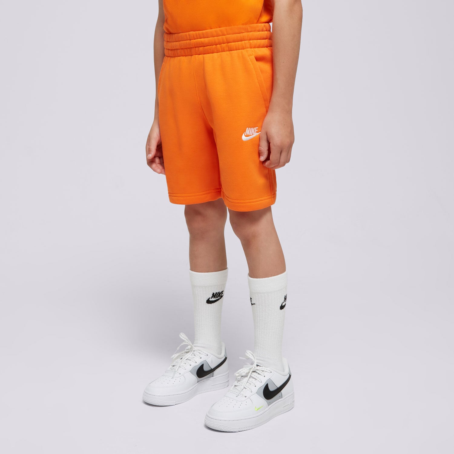 NIKE ŠORTKY  SPORTSWEAR CLUB FLEECE BOY FD3015-819 ORANŽOVÁ