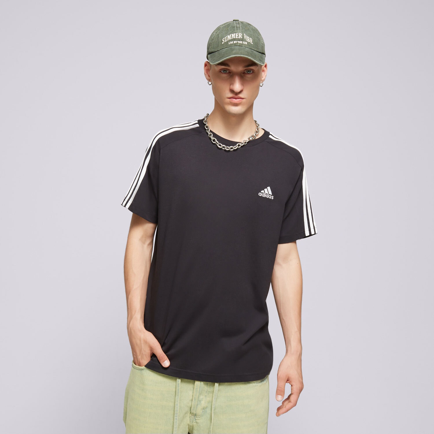 pánské tričko ADIDAS TRIČKO M 3S SJ T IC9334 ČERNÁ