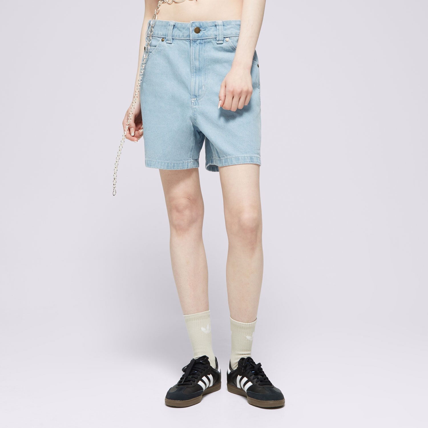dámské kraťasy DICKIES ŠORTKY  DENIM SHORT W CLASSIC DK0A4Y88C151 MODRÁ