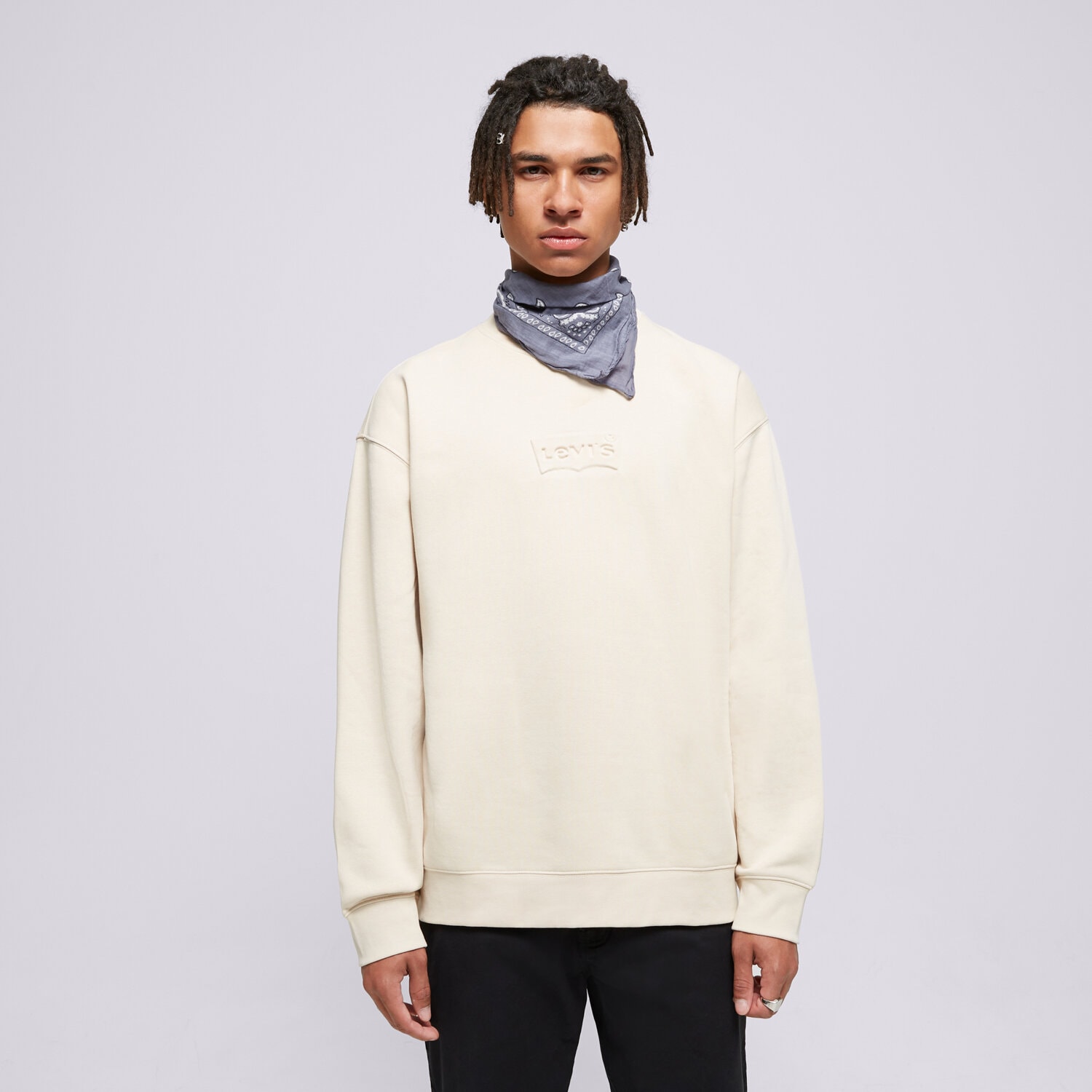 pánská mikina LEVI'S MIKINA RELAXD GRAPHIC CREW NEUTRALS 38712-0239 BÉŽOVÁ
