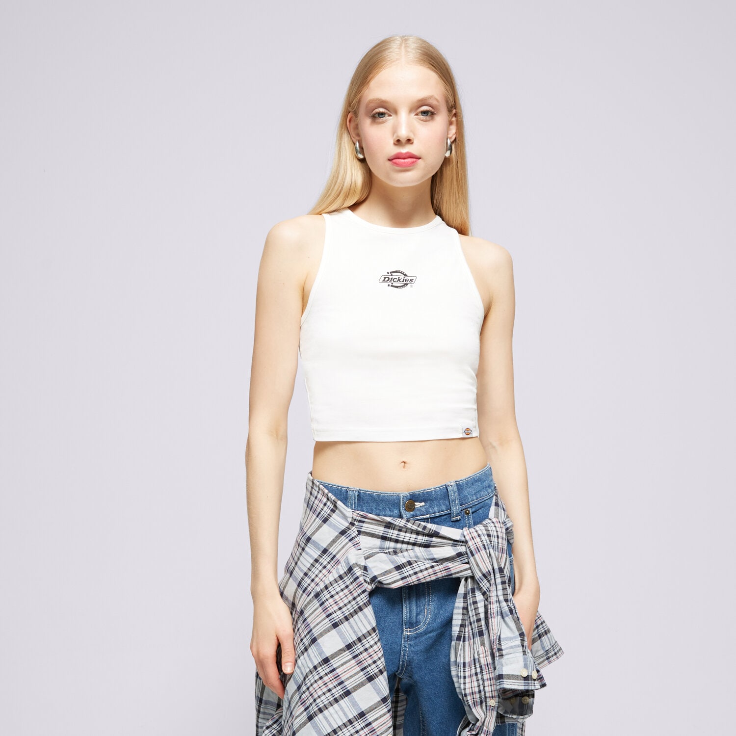 dámské tričko DICKIES TRIČKO POWERS VEST W DK0A4Y8DWHX BÍLÁ