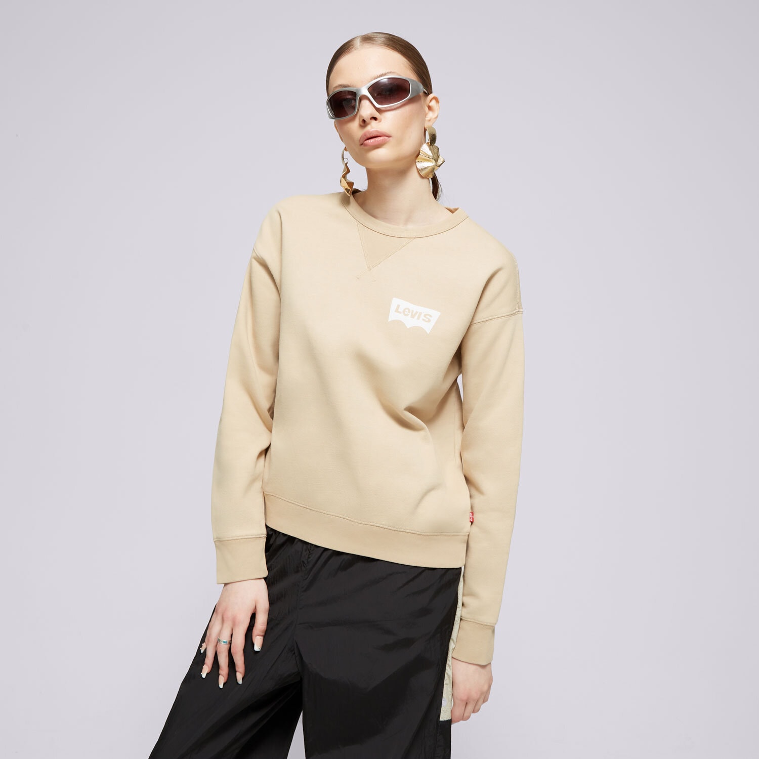 dámská mikina LEVI'S MIKINA GRAPHIC SIGNATURE CREW NEUTRALS A7288-0021 BÉŽOVÁ