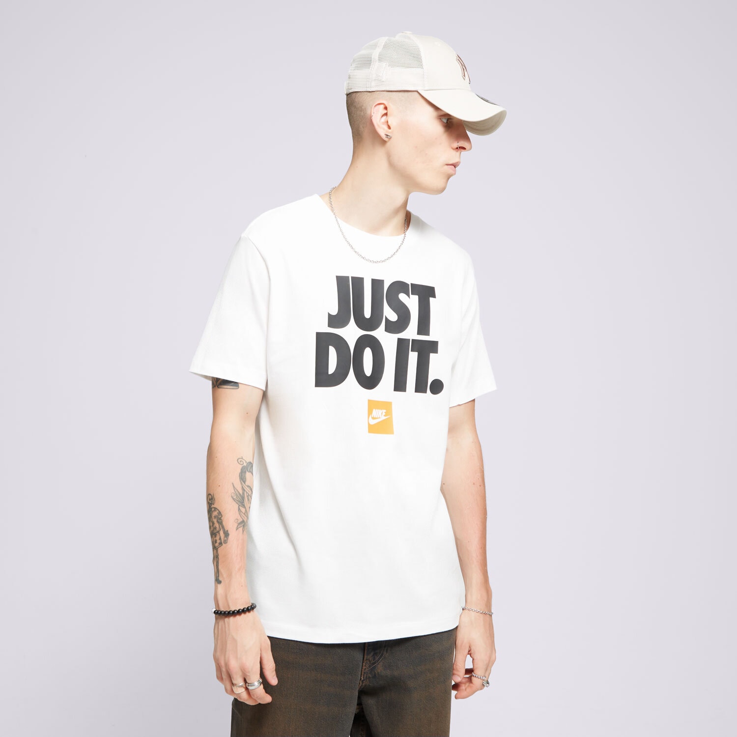 pánské tričko NIKE TRIČKO M NSW TEE FRAN JDI VERBIAGE DZ2989-100 BÍLÁ