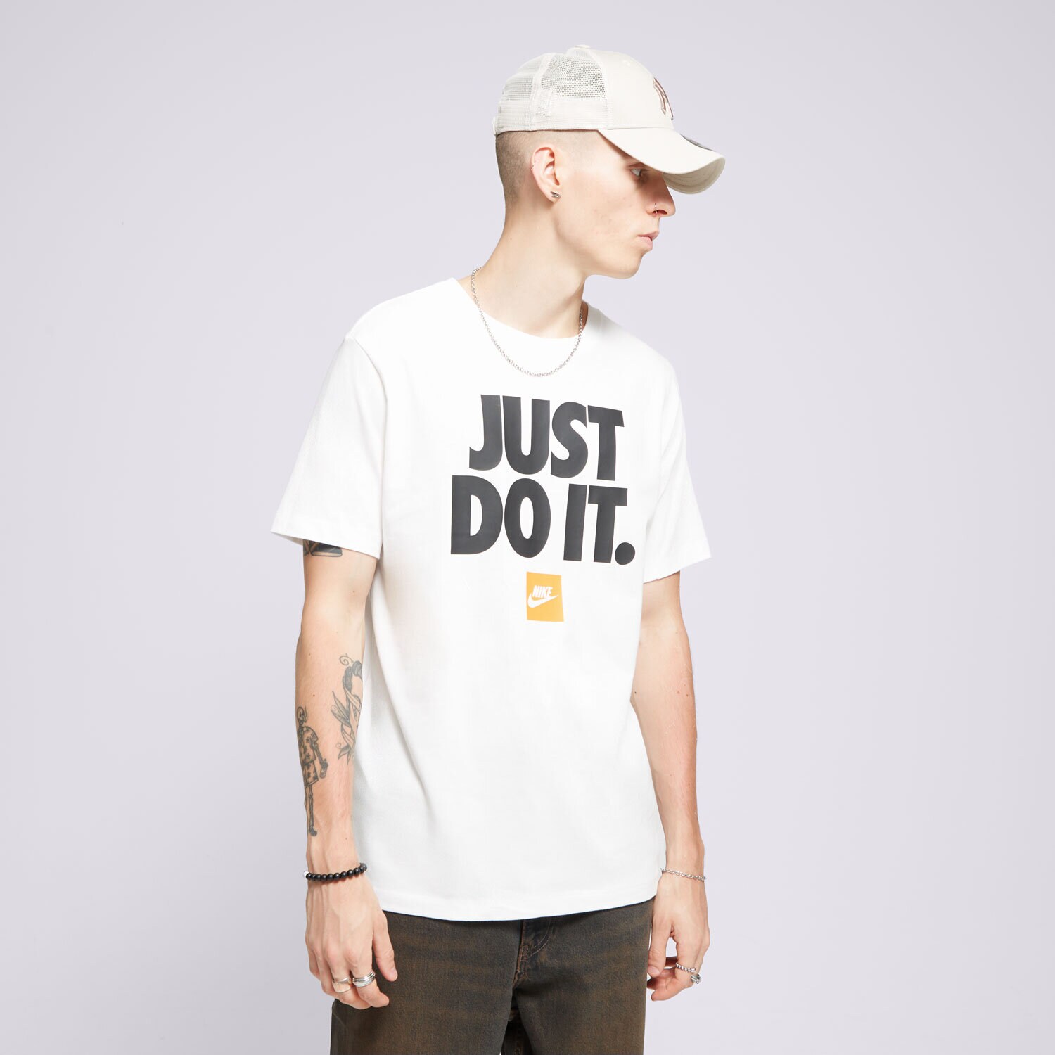 pánské tričko NIKE TRIČKO M NSW TEE FRAN JDI VERBIAGE DZ2989-100 BÍLÁ
