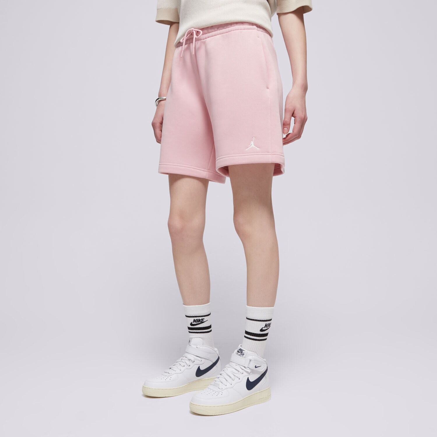 dámské kraťasy ŠORTKY  W JORDAN BRKLN FLC SHORT 2 PINK GLAZE/WHITE FN4497-607 RŮŽOVÁ