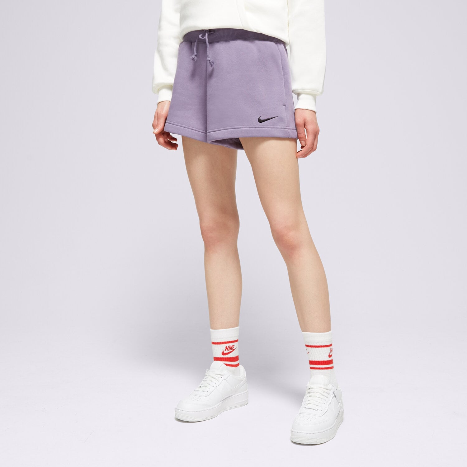 dámské kraťasy NIKE ŠORTKY  W NSW PHNX FLC HR SHORT FD1409-509 ŠEDÁ