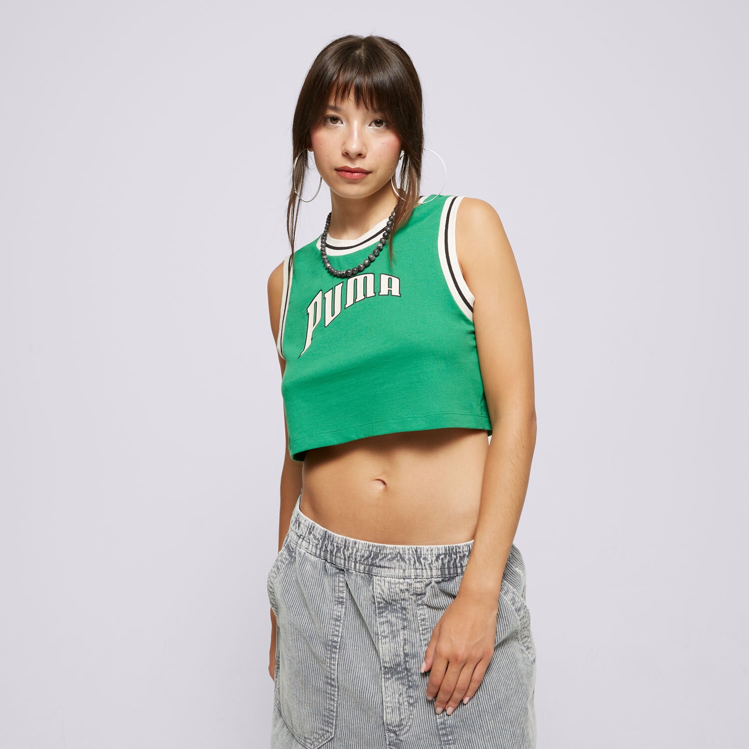 dámské tričko PUMA TRIČKO GRAPHIC CROPPED 62502486 ZELENÁ