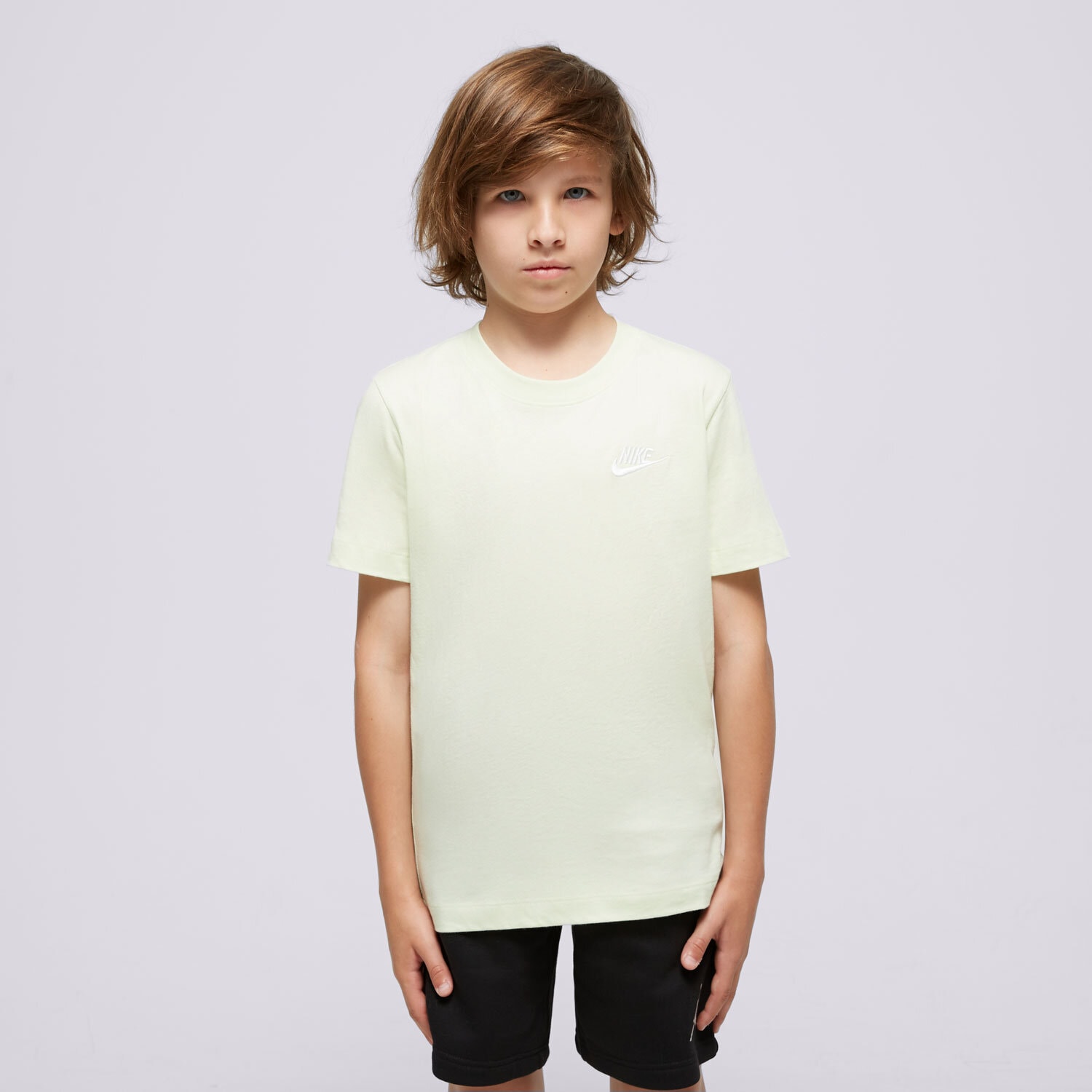 dětské tričko NIKE TRIČKO K NSW TEE EMB FUTURA LBR UNISEX FZ5177-303 neonově žlutá