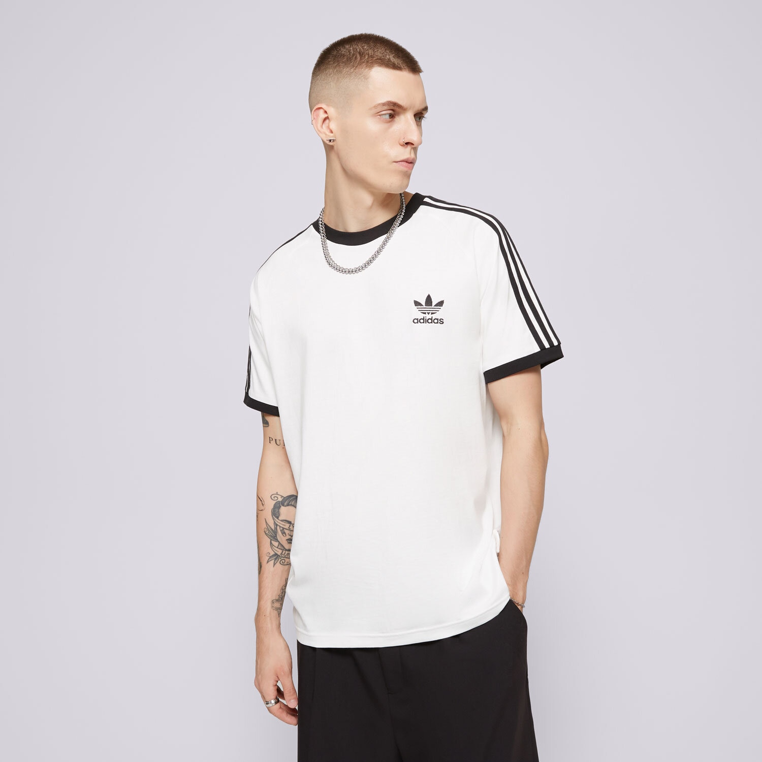 pánské tričko ADIDAS TRIČKO 3-STRIPES TEE IA4846 BÍLÁ