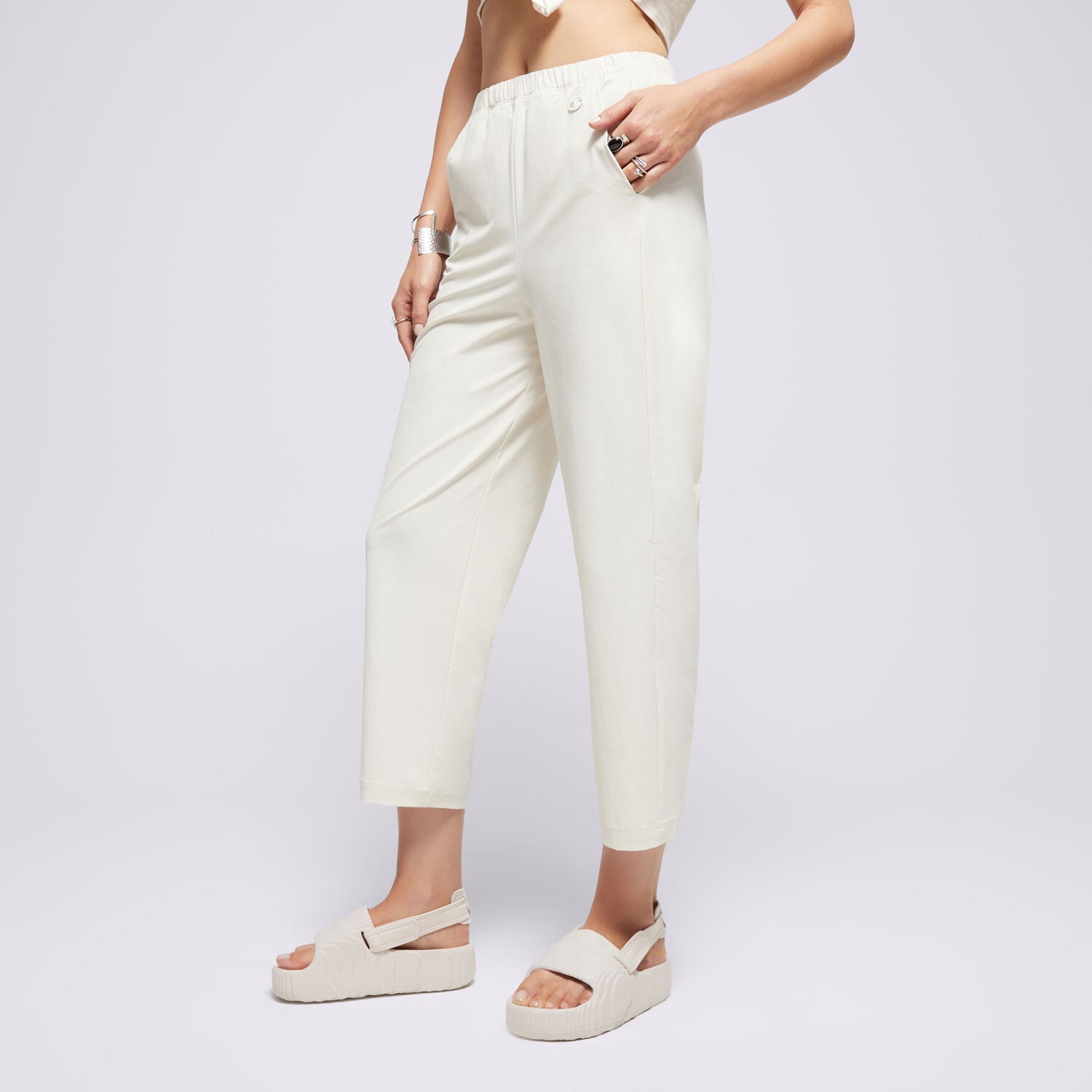 dámské kalhoty CHAMPION KALHOTY  WIDE LEG ECO FUTURE 117110YS137 BÉŽOVÁ