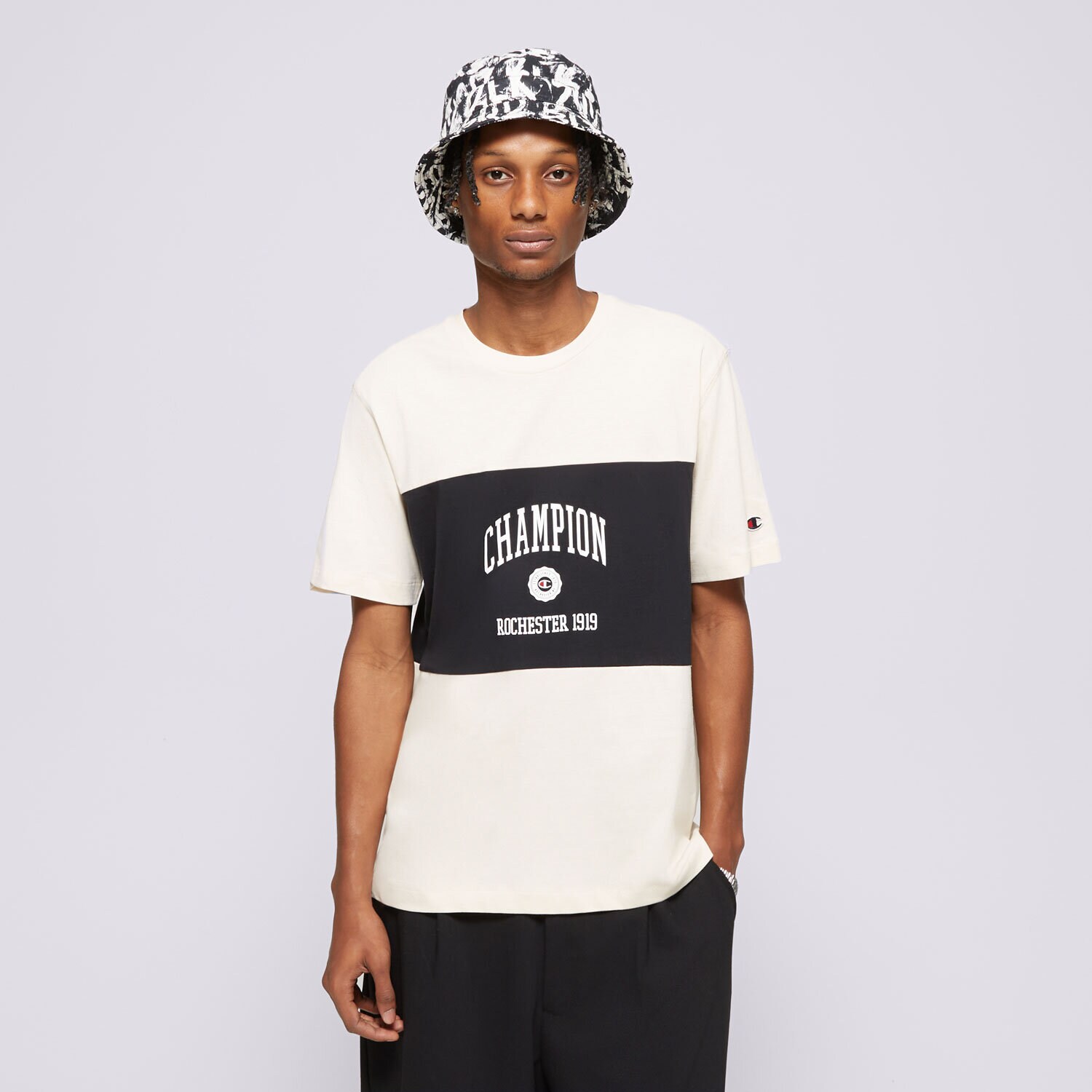 pánské tričko CHAMPION TRIČKO CREWNECK 219853YS137 BÉŽOVÁ