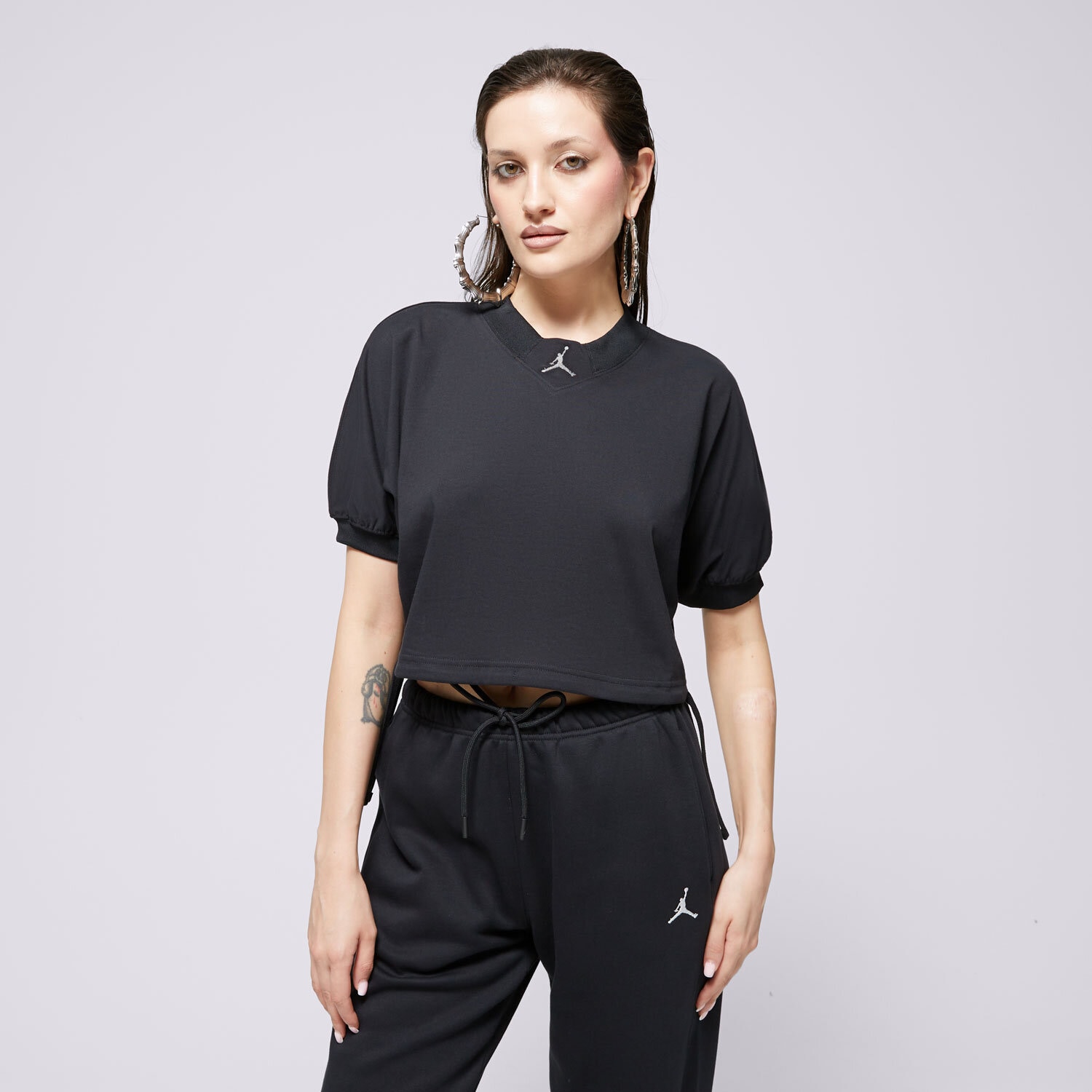 dámské tričko JORDAN TRIČKO W J SS KNIT SLD TOP FN5727-010 ČERNÁ