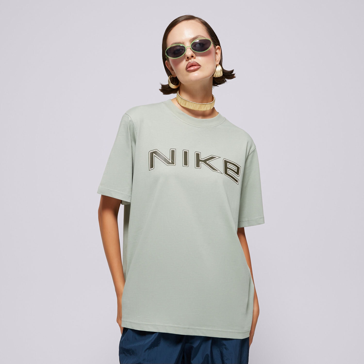 dámské tričko NIKE TRIČKO W NSW PHOENIX SS TEE HQ1679-370 KHAKI