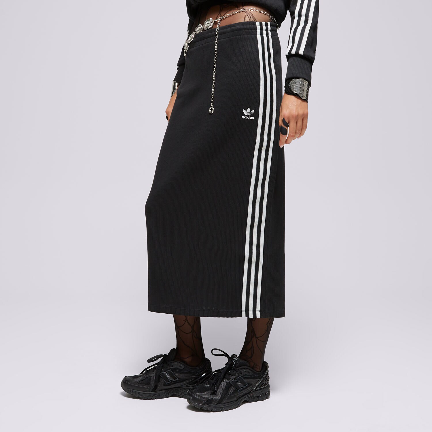 dámská sukně ADIDAS SUKNĚ KNITTED SKIRT IY7279 ČERNÁ