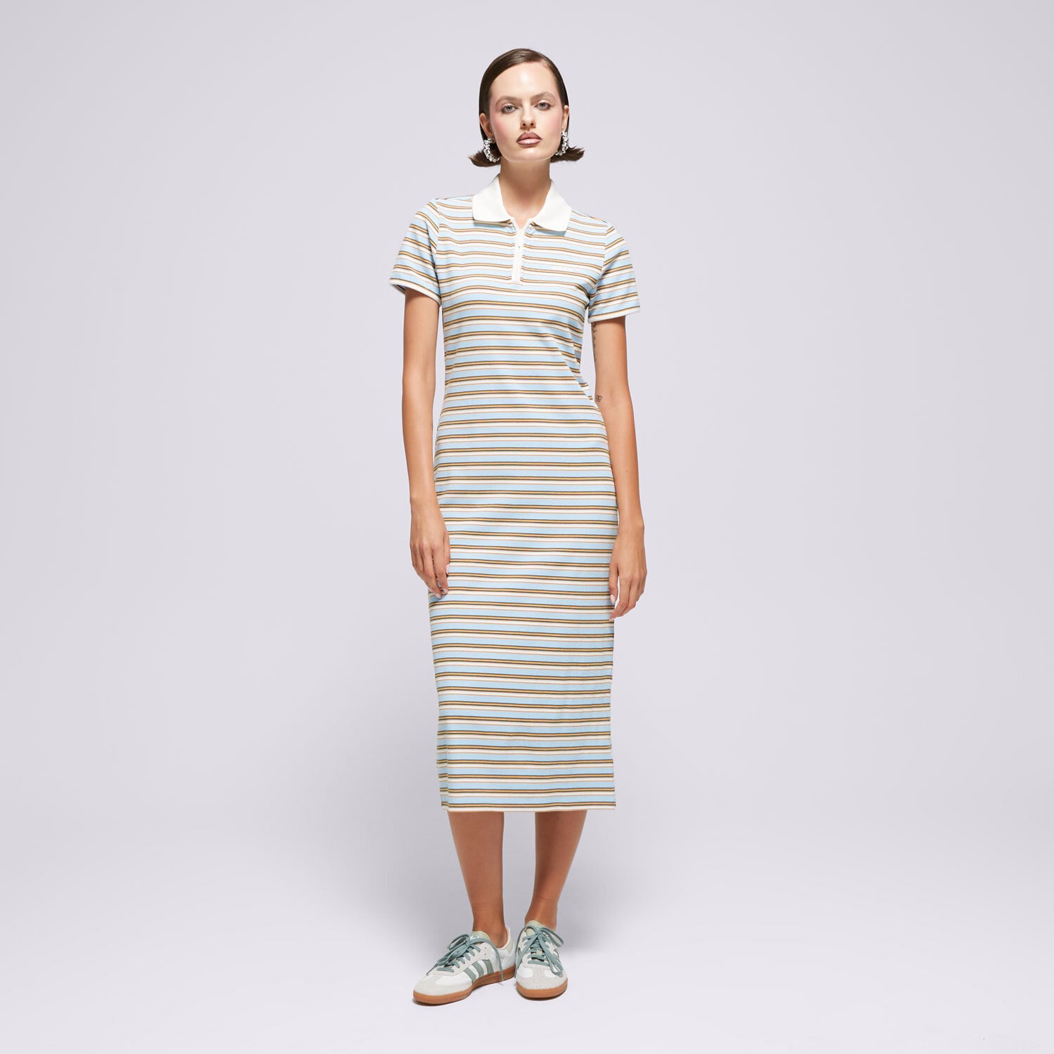 dámské šaty ADIDAS ŠATY RIB DRESS JC6179 VÍCEBAREVNÁ