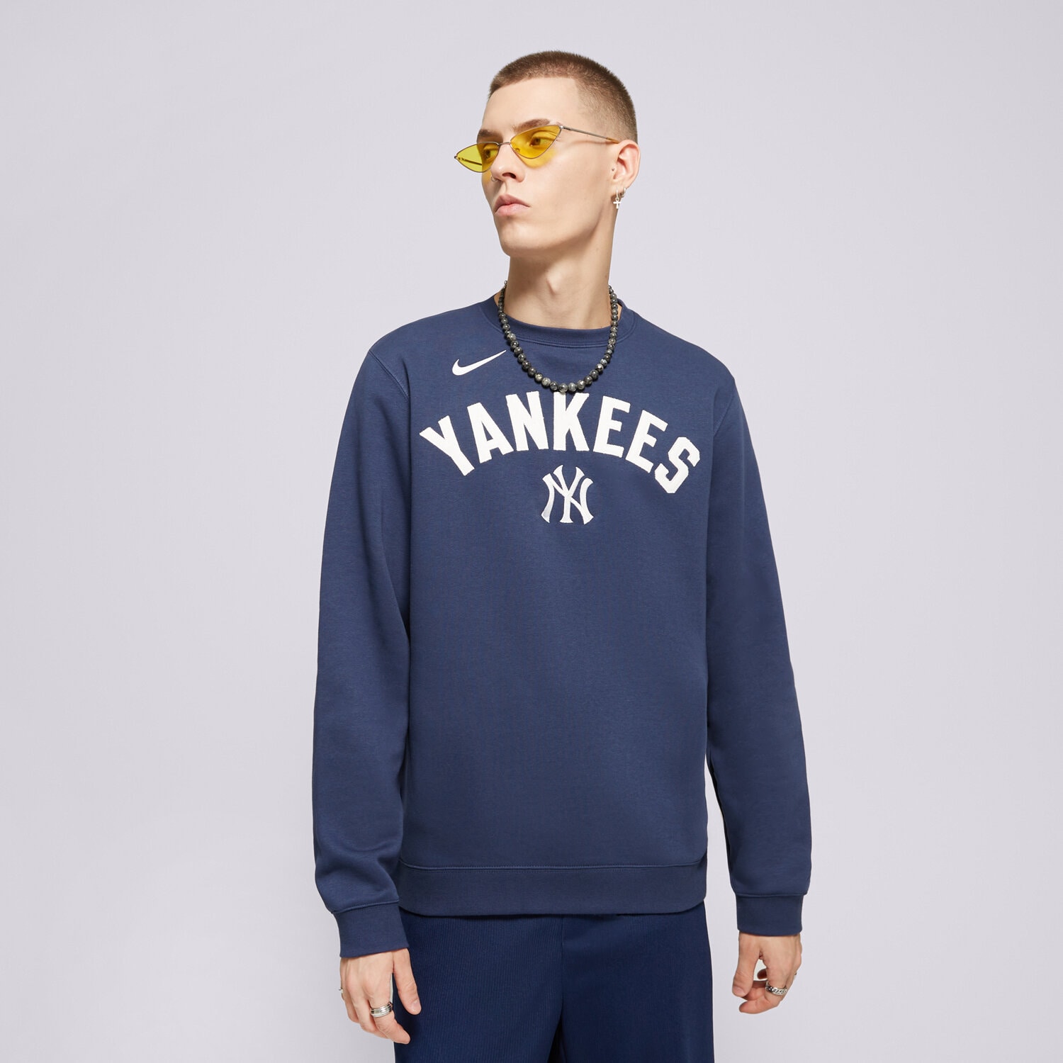 pánská mikina NIKE MIKINA NEW YORK YANKEES MLB NKPU-012N-NK-N9P TMAVOMODRÁ