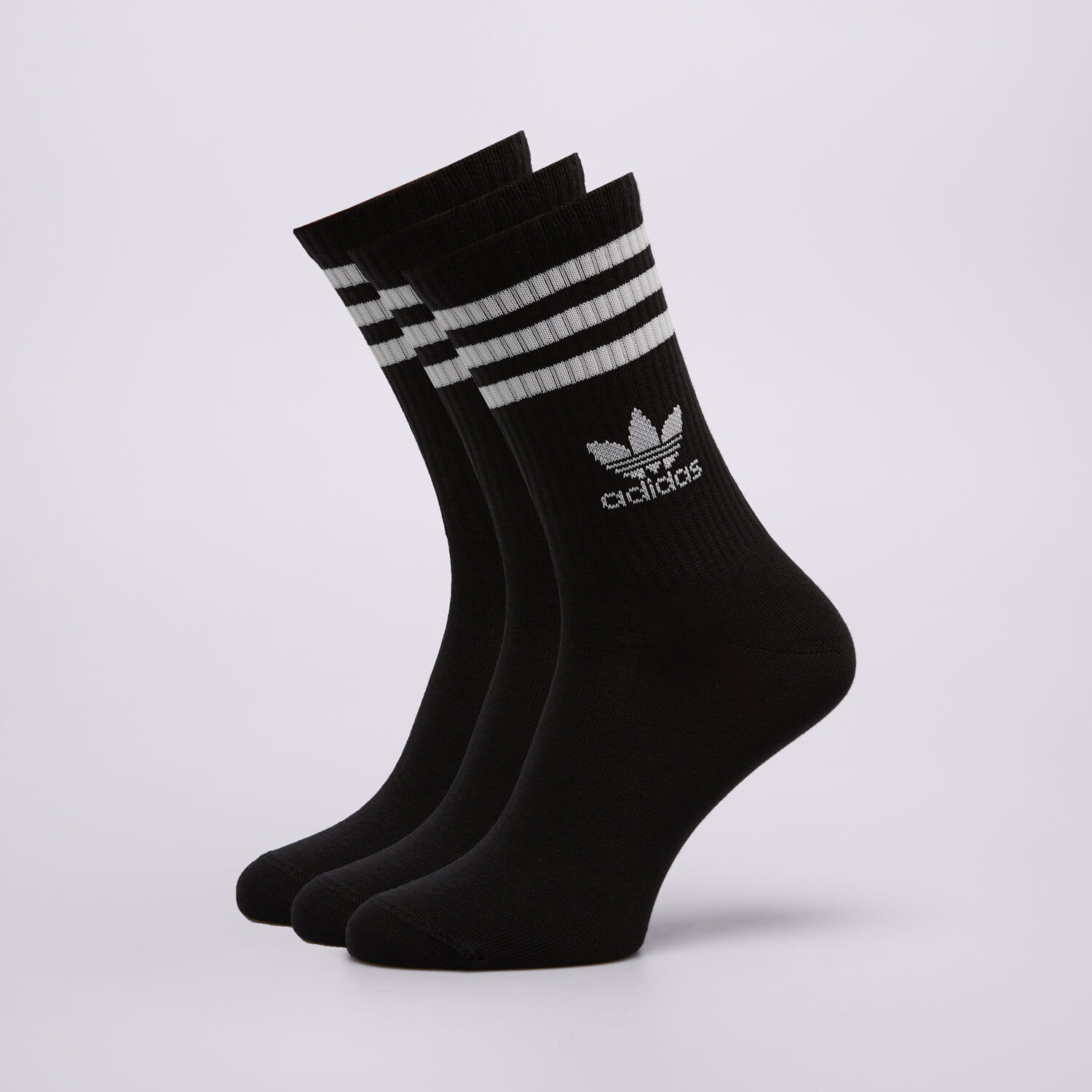 dámské ponožky ADIDAS PONOŽKY CREW SOCK 3STR IL5022 ČERNÁ