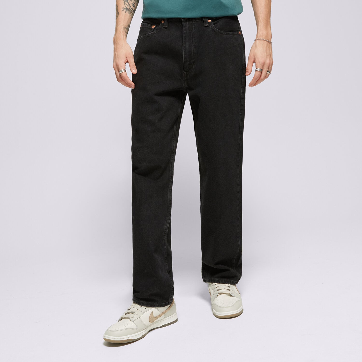 pánské kalhoty LEVI'S KALHOTY  565 97 LOOSE STRAIGHT BLACKS A7221-0005 ČERNÁ